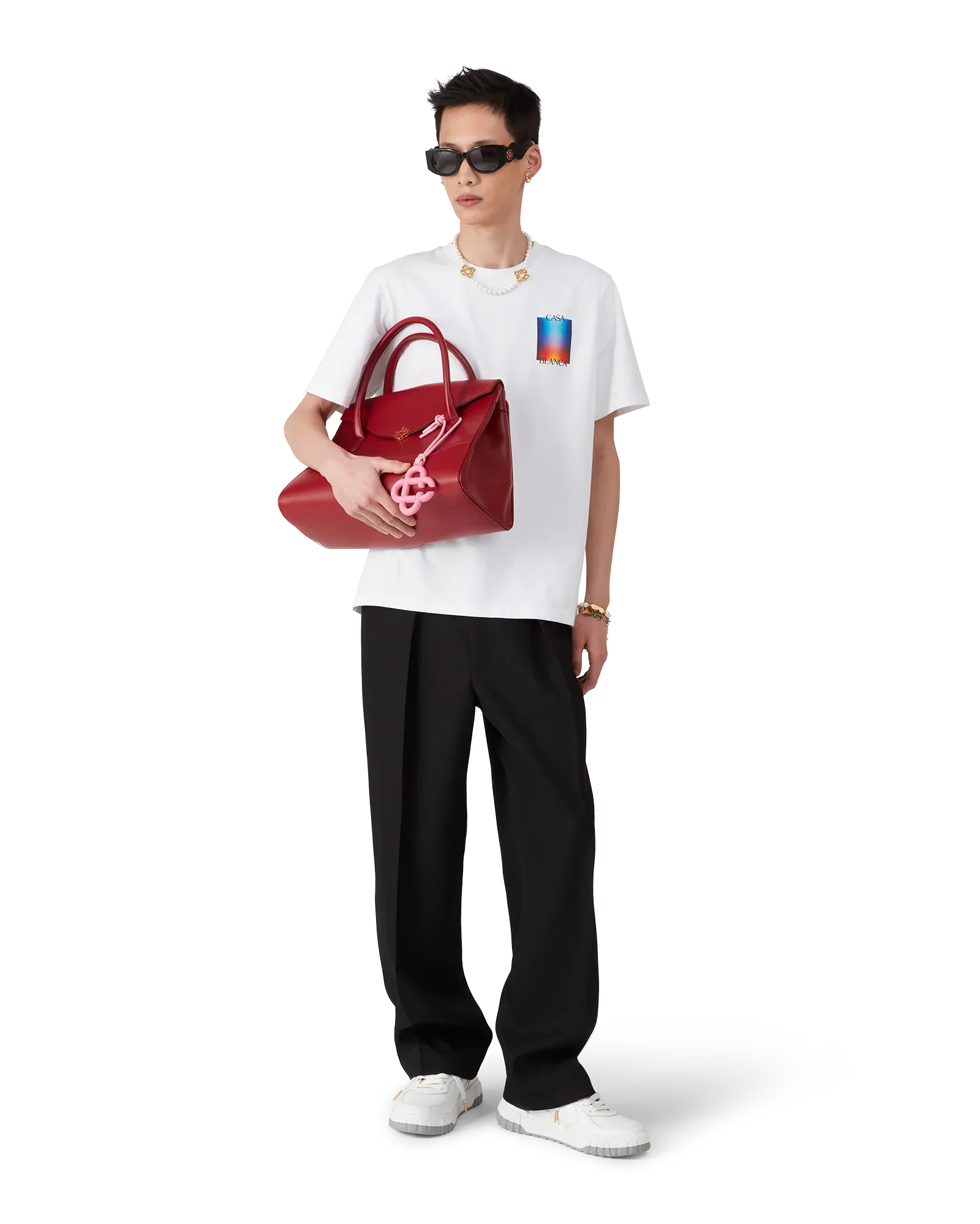 Gradient Casa Logo Short Sleeve T-Shirt | Casablanca Paris | Image 2