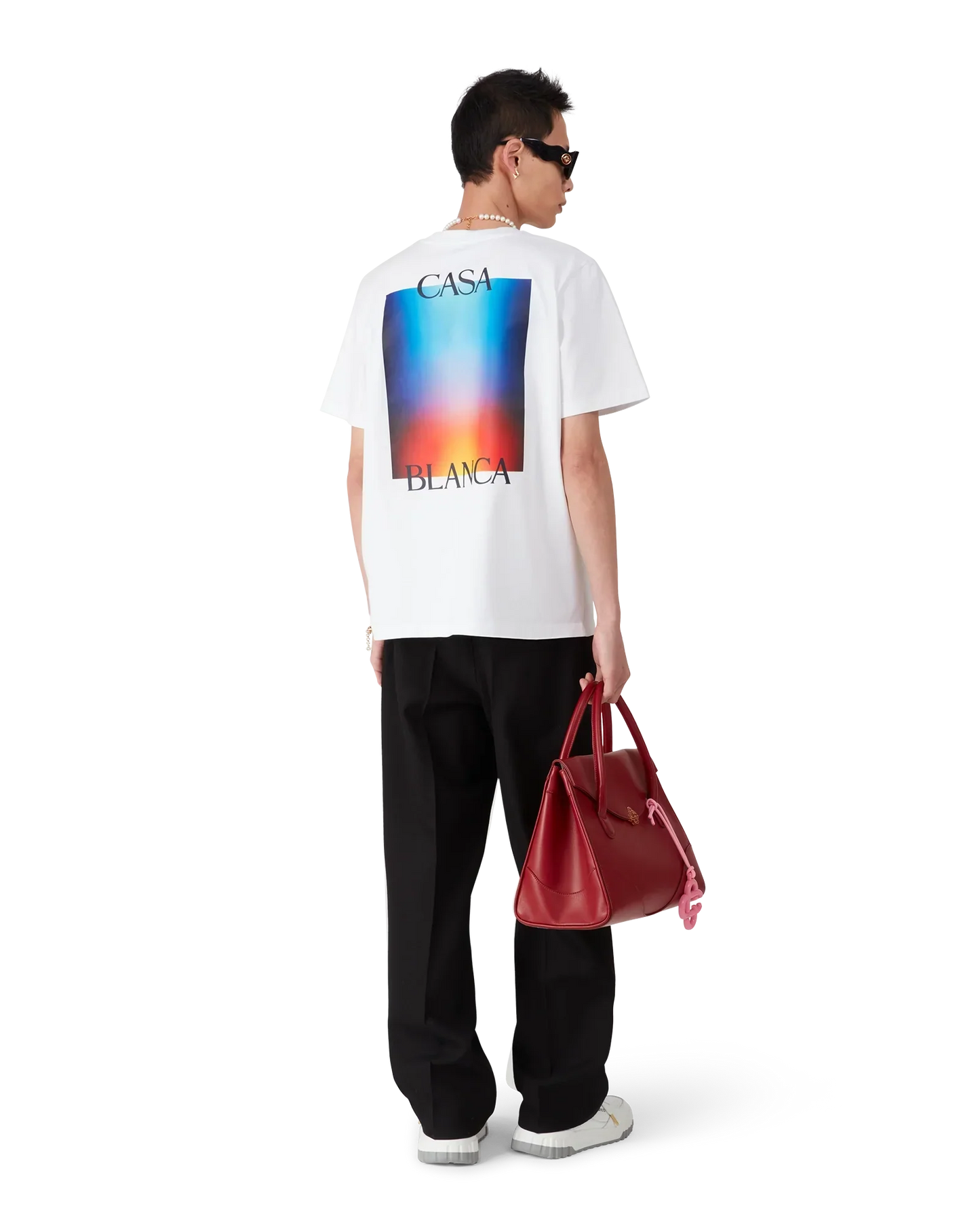 Gradient Casa Logo Short Sleeve T-Shirt | Casablanca Paris | Image 5