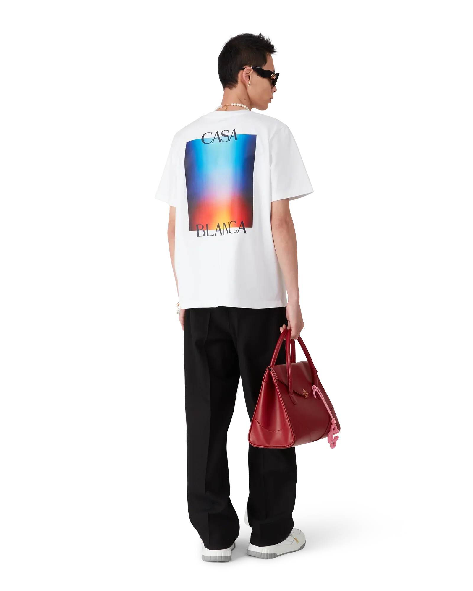 Gradient Casa Logo Short Sleeve T-Shirt | Casablanca Paris | Image 5