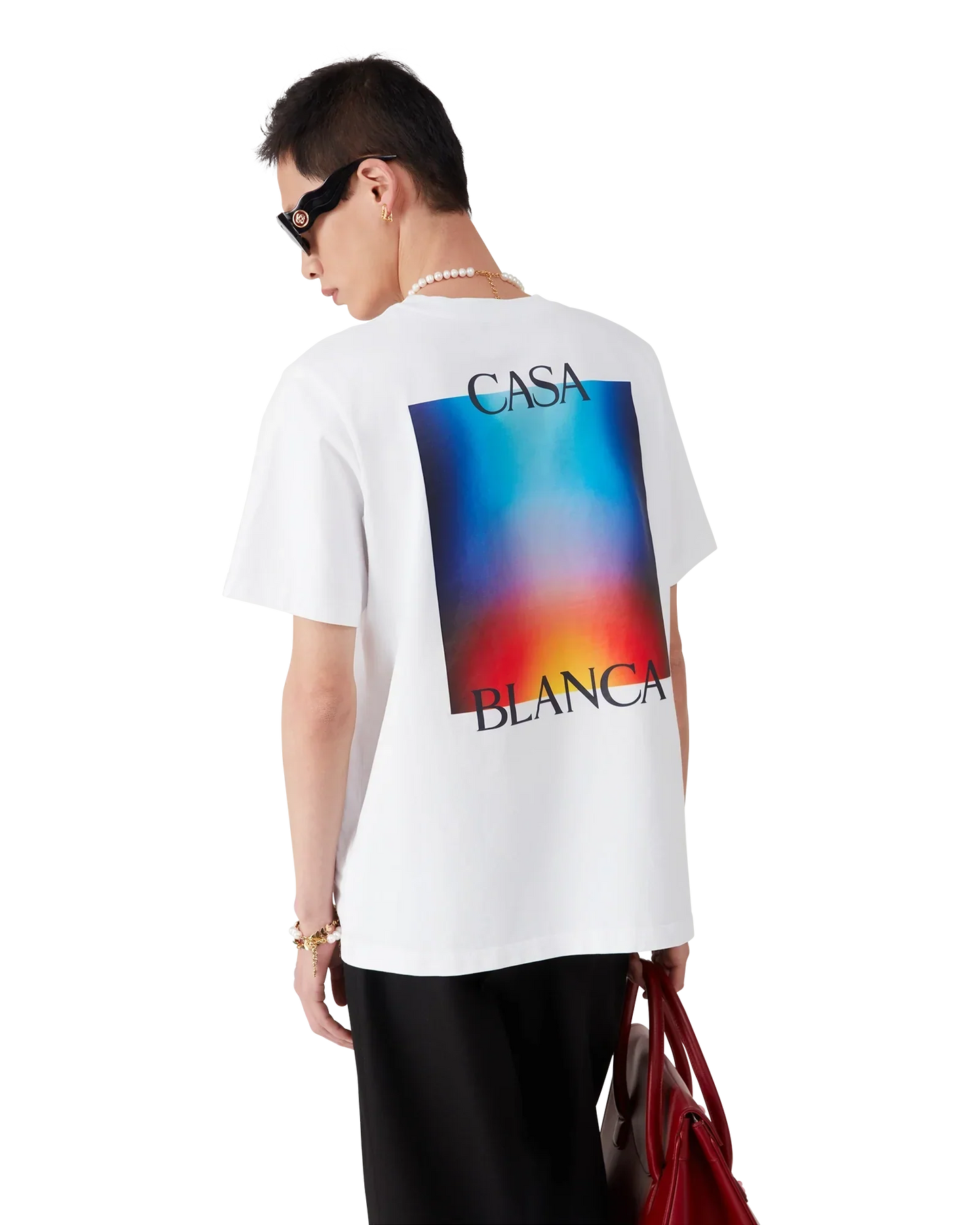Gradient Casa Logo Short Sleeve T-Shirt | Casablanca Paris | Image 3