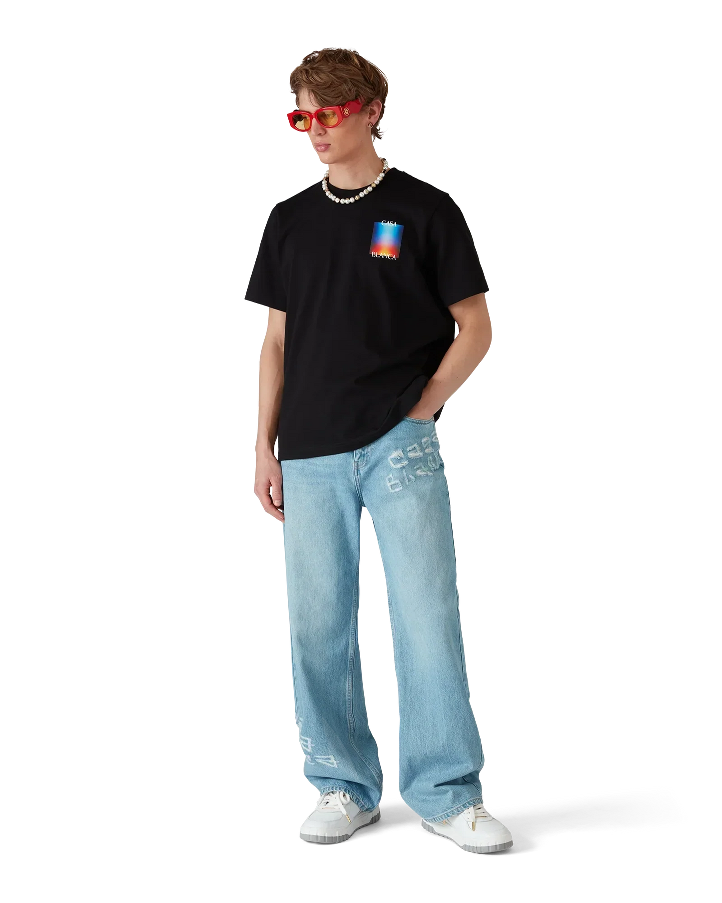 Gradient Casa Logo Short Sleeve T-Shirt | Casablanca Paris | Image 2