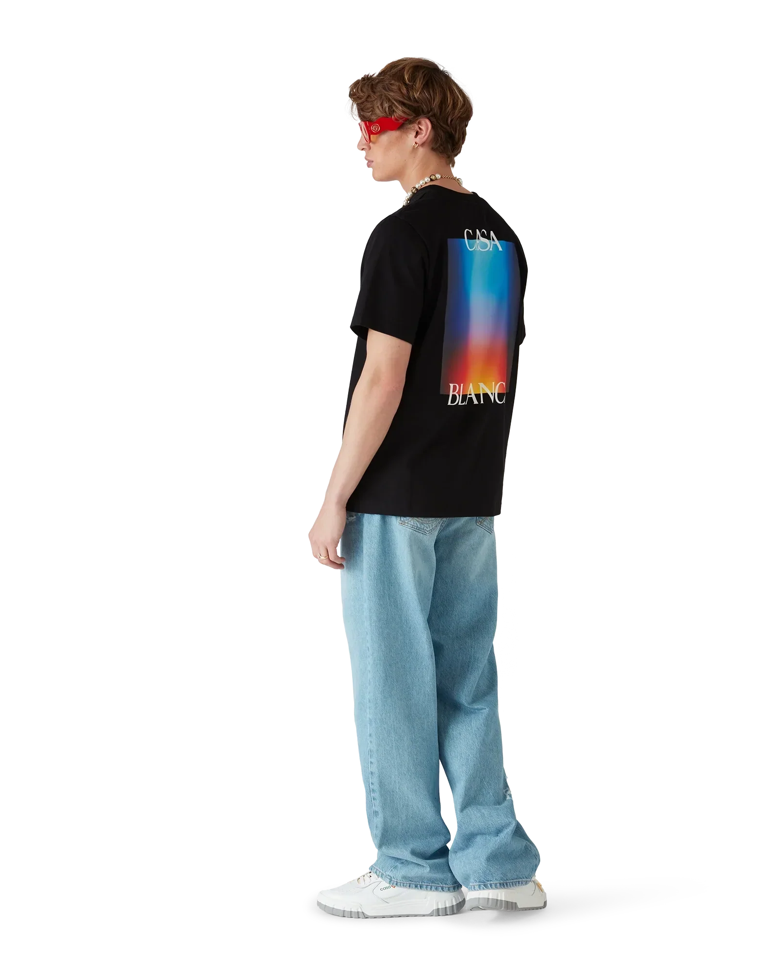 Gradient Casa Logo Short Sleeve T-Shirt | Casablanca Paris | Image 5