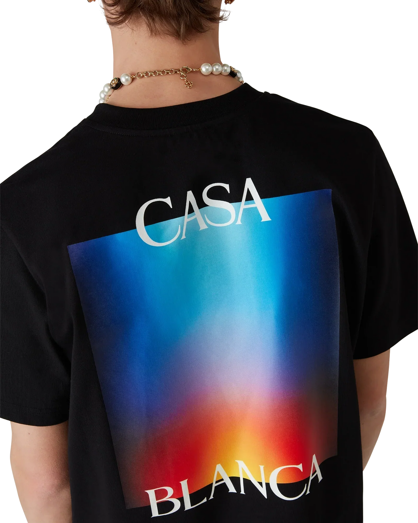 Gradient Casa Logo Short Sleeve T-Shirt | Casablanca Paris | Image 4