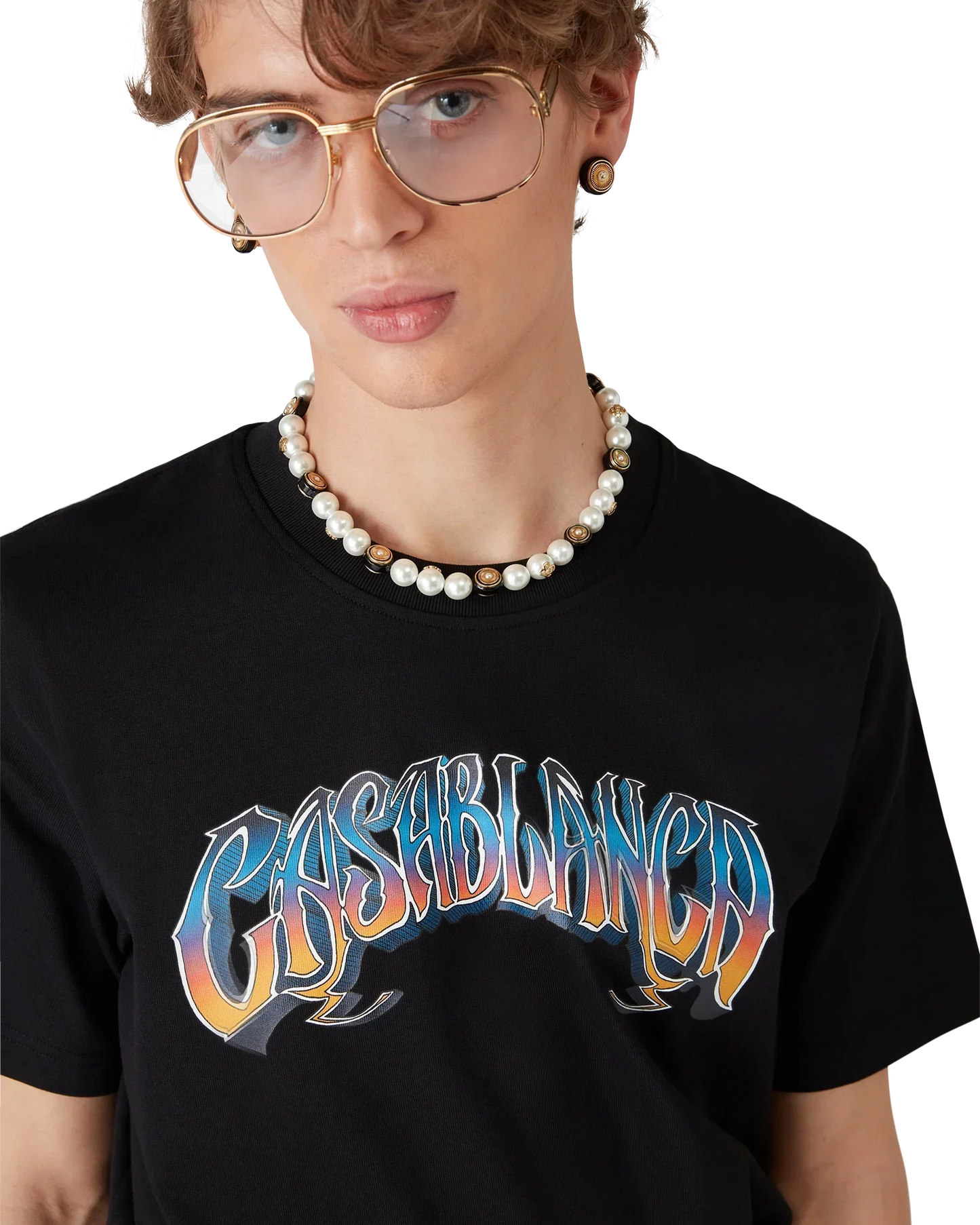 Gradient Gothic Short Sleeve T-Shirt | Casablanca Paris | Image 3