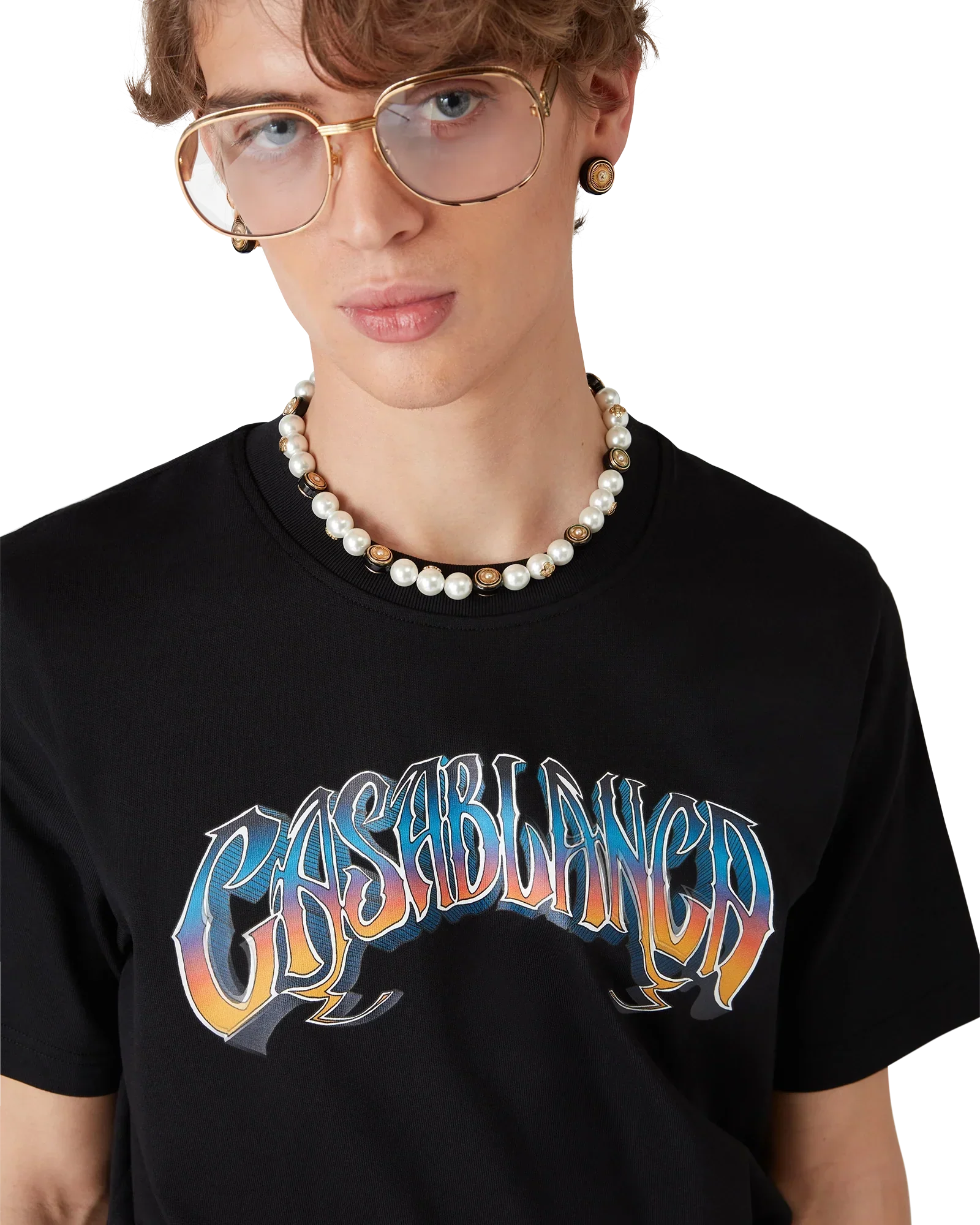 Gradient Gothic Short Sleeve T-Shirt | Casablanca Paris | Image 3