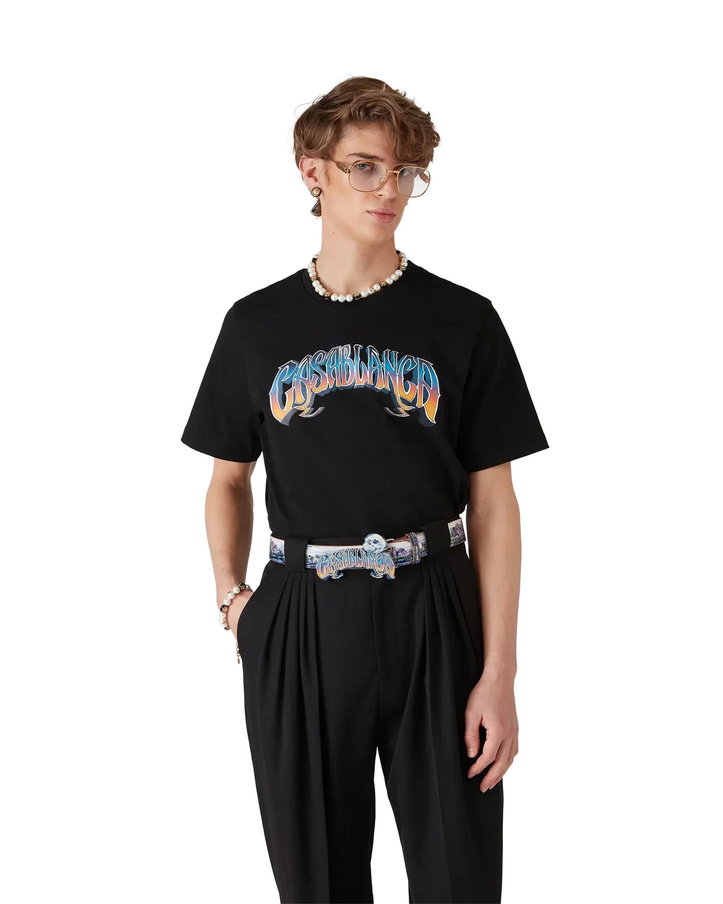 Gradient Gothic Short Sleeve T-Shirt | Casablanca Paris | Image 4