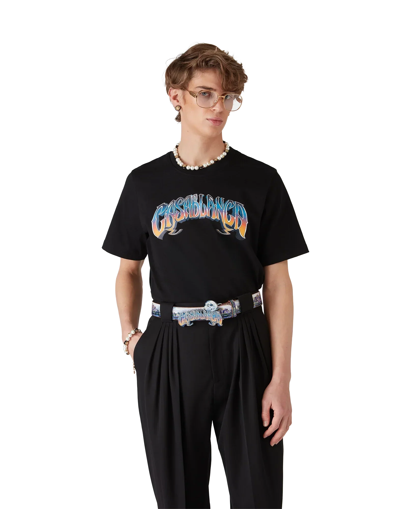Gradient Gothic Short Sleeve T-Shirt | Casablanca Paris | Image 4