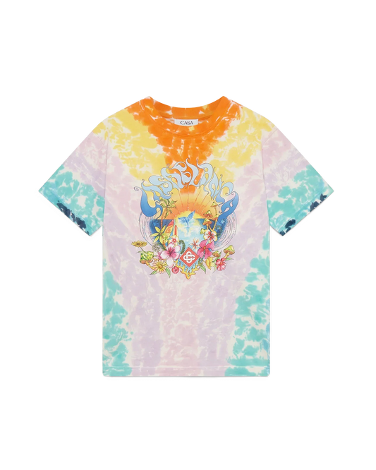 Surf Trip Tie Dye Short Sleeve T-Shirt | Casablanca Paris | Image 1