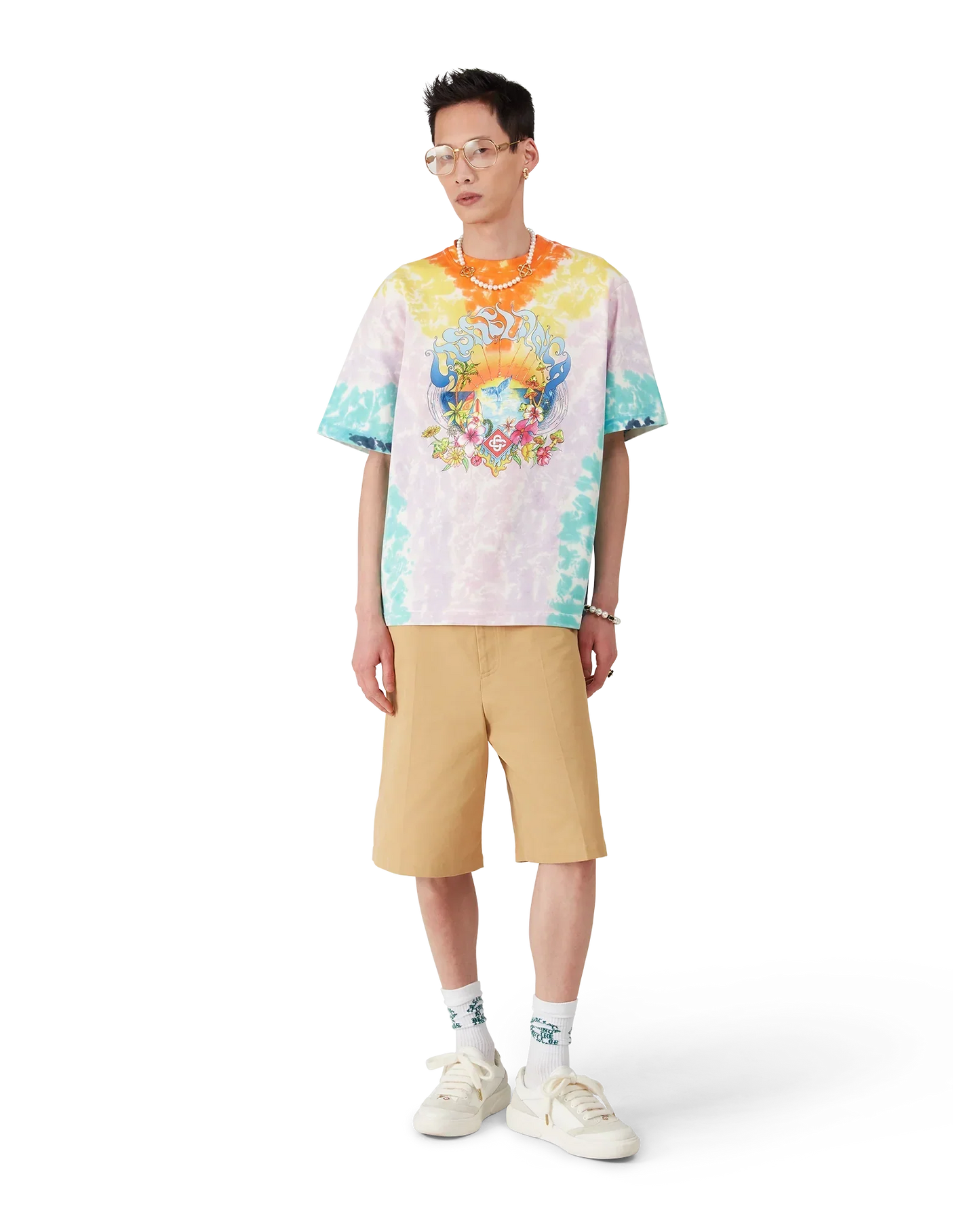 Surf Trip Tie Dye Short Sleeve T-Shirt | Casablanca Paris | Image 2