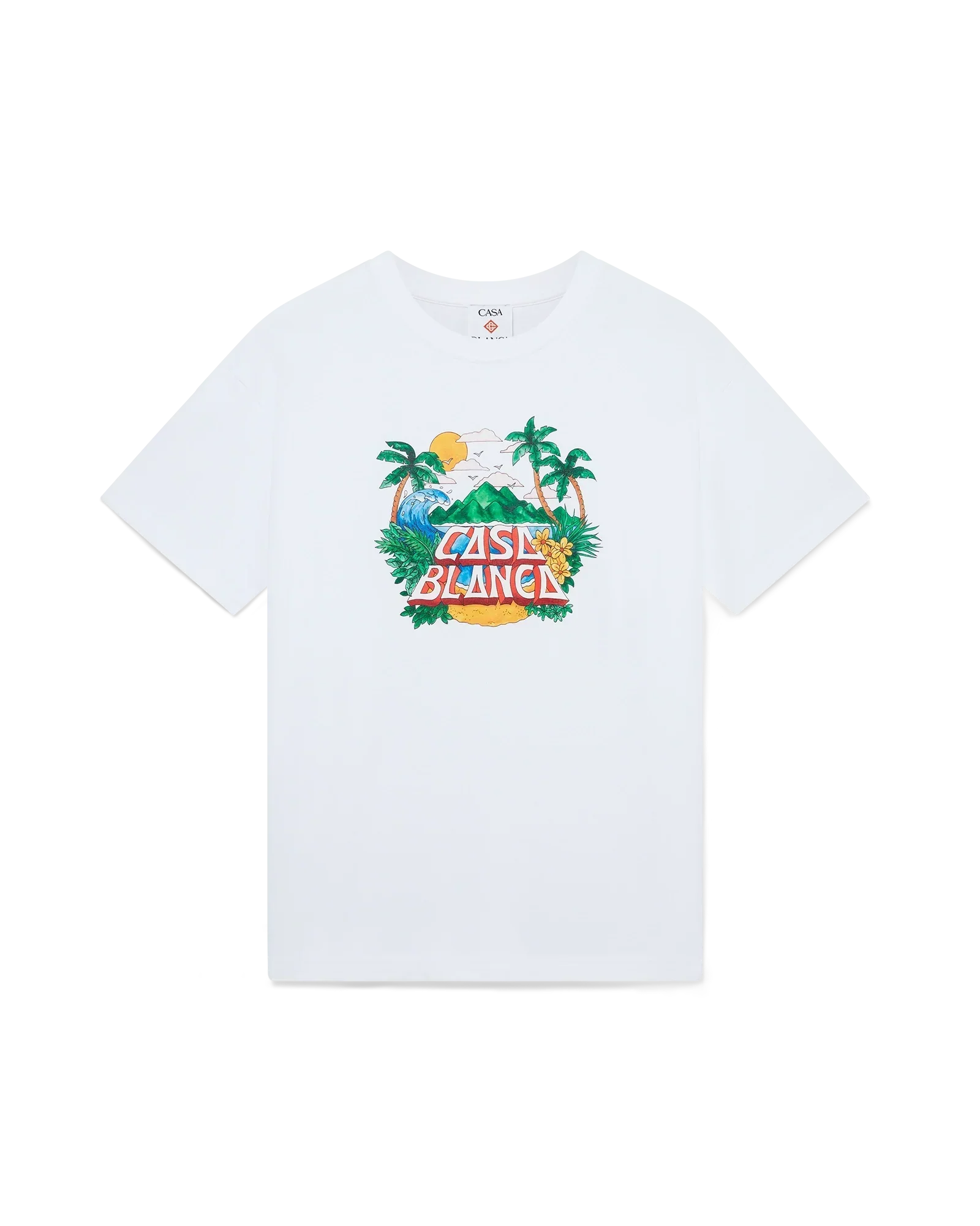 Casa Beach Wave Short Sleeve T-Shirt | Casablanca Paris | Image 1