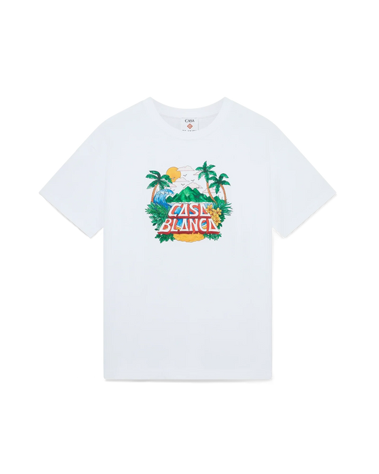 Casa Beach Wave Short Sleeve T-Shirt | Casablanca Paris | Image 1