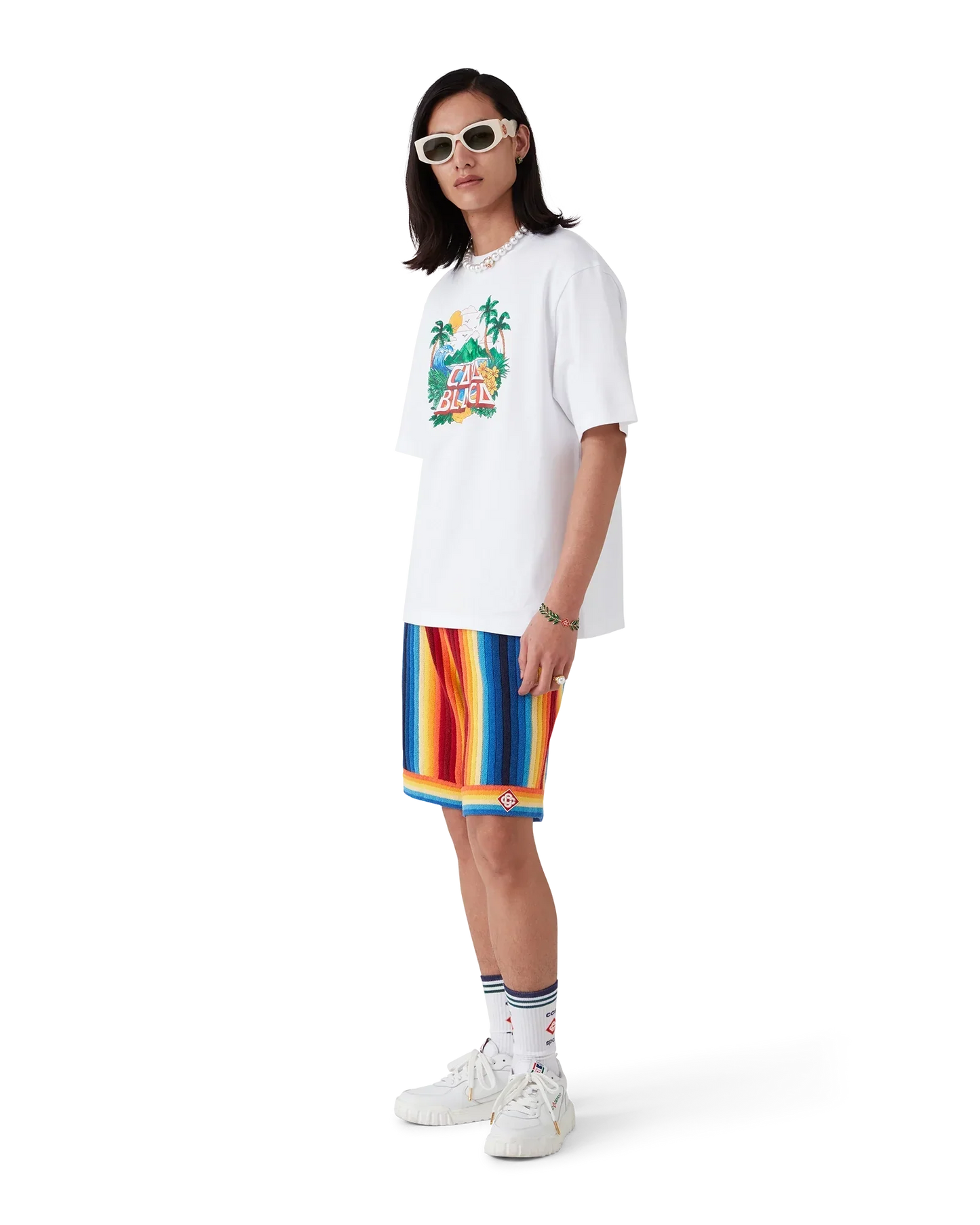 Casa Beach Wave Short Sleeve T-Shirt | Casablanca Paris | Image 2