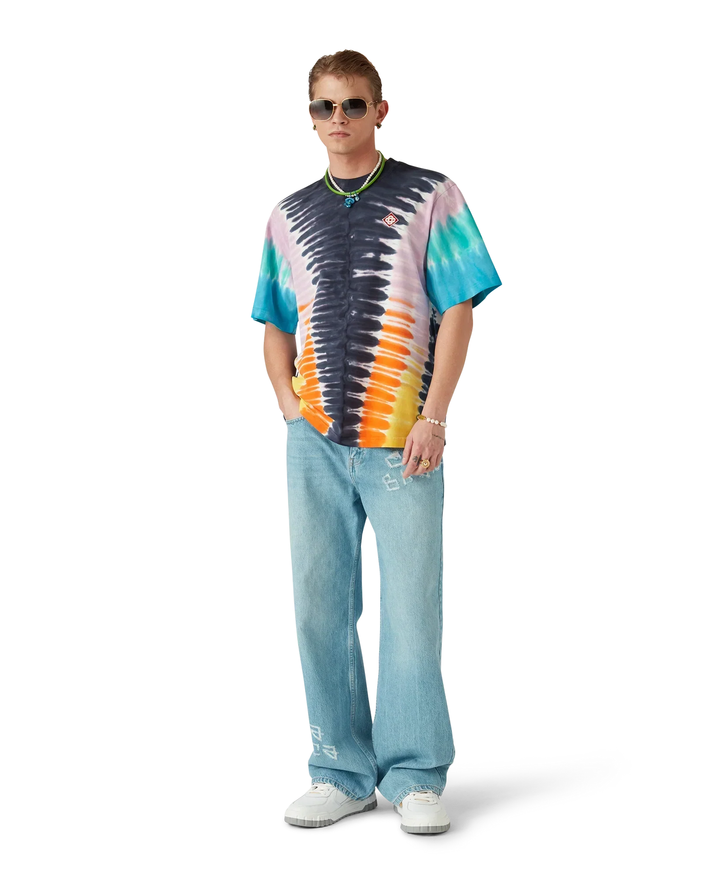 Gradient Tie Dye Short Sleeve T-Shirt | Casablanca Paris | Image 2