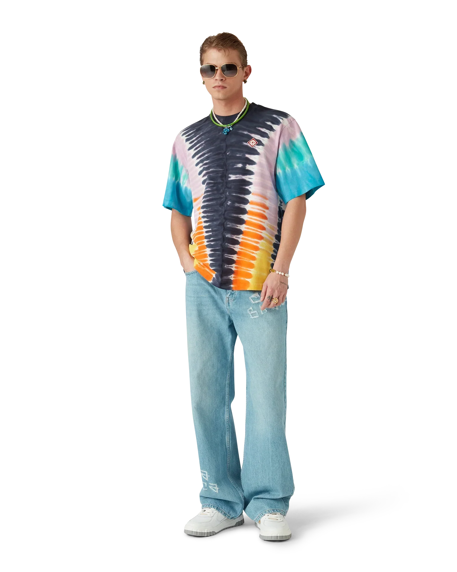 Gradient Tie Dye Short Sleeve T-Shirt | Casablanca Paris | Image 2