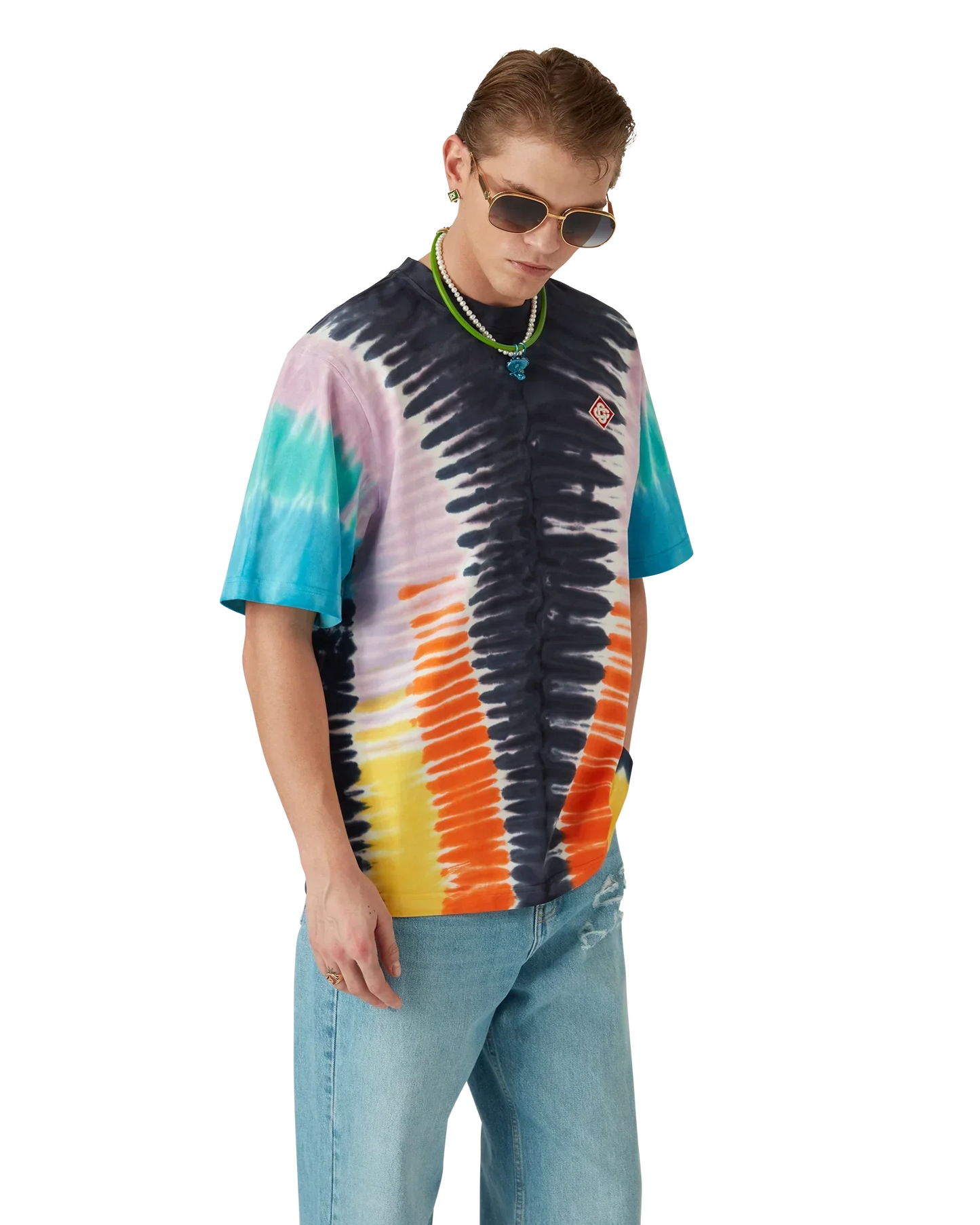 Gradient Tie Dye Short Sleeve T-Shirt | Casablanca Paris | Image 3
