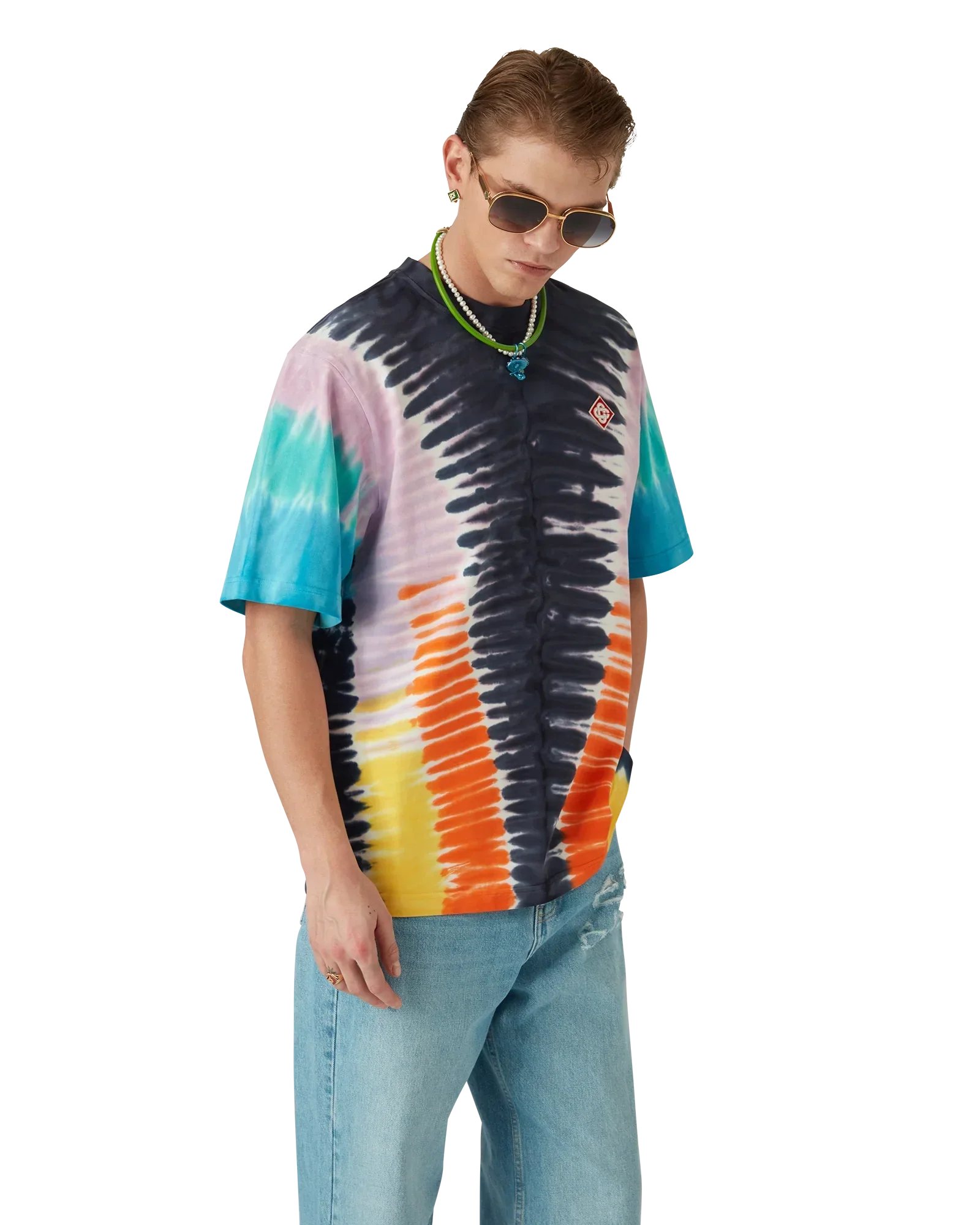 Gradient Tie Dye Short Sleeve T-Shirt | Casablanca Paris | Image 3
