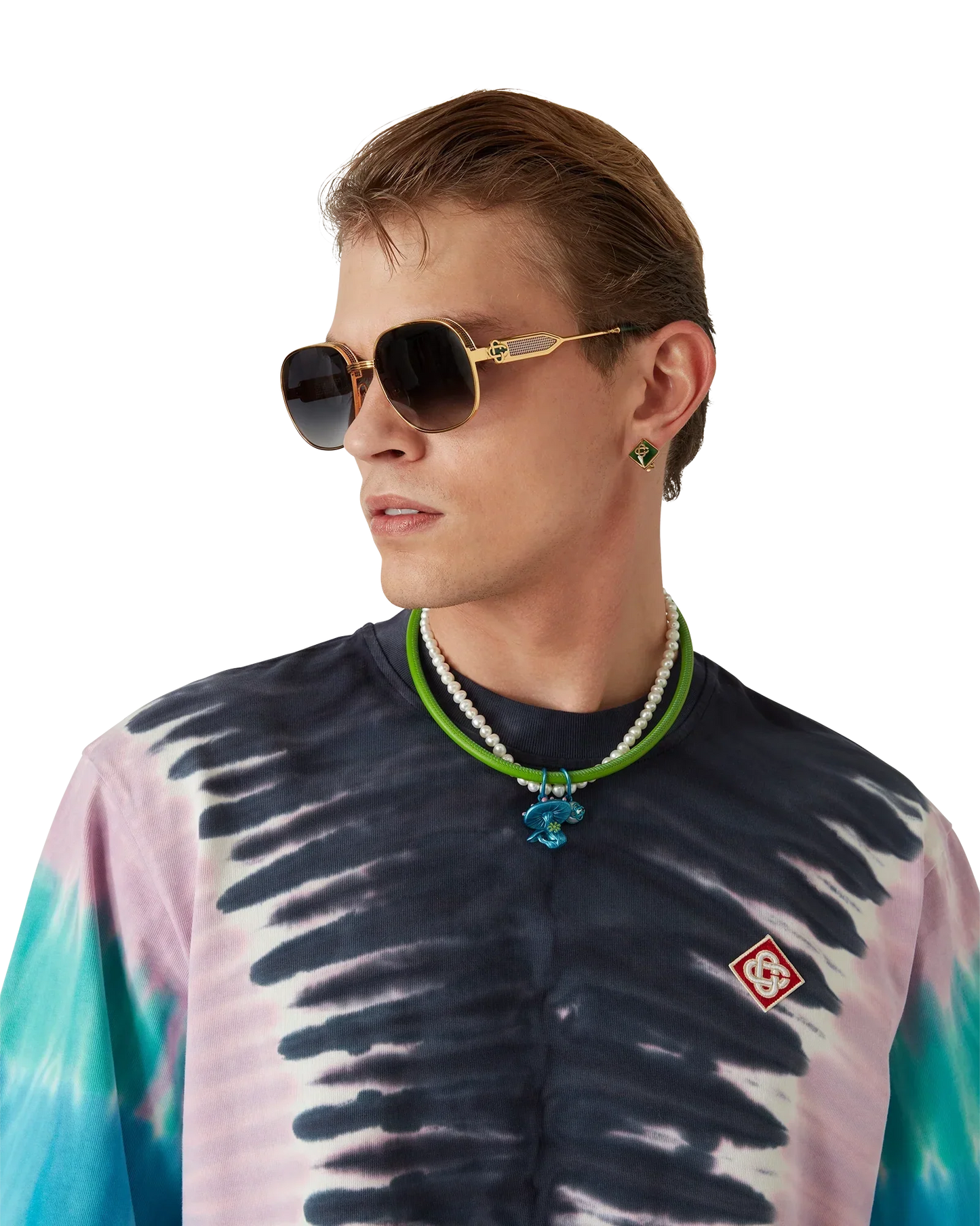 Gradient Tie Dye Short Sleeve T-Shirt | Casablanca Paris | Image 4