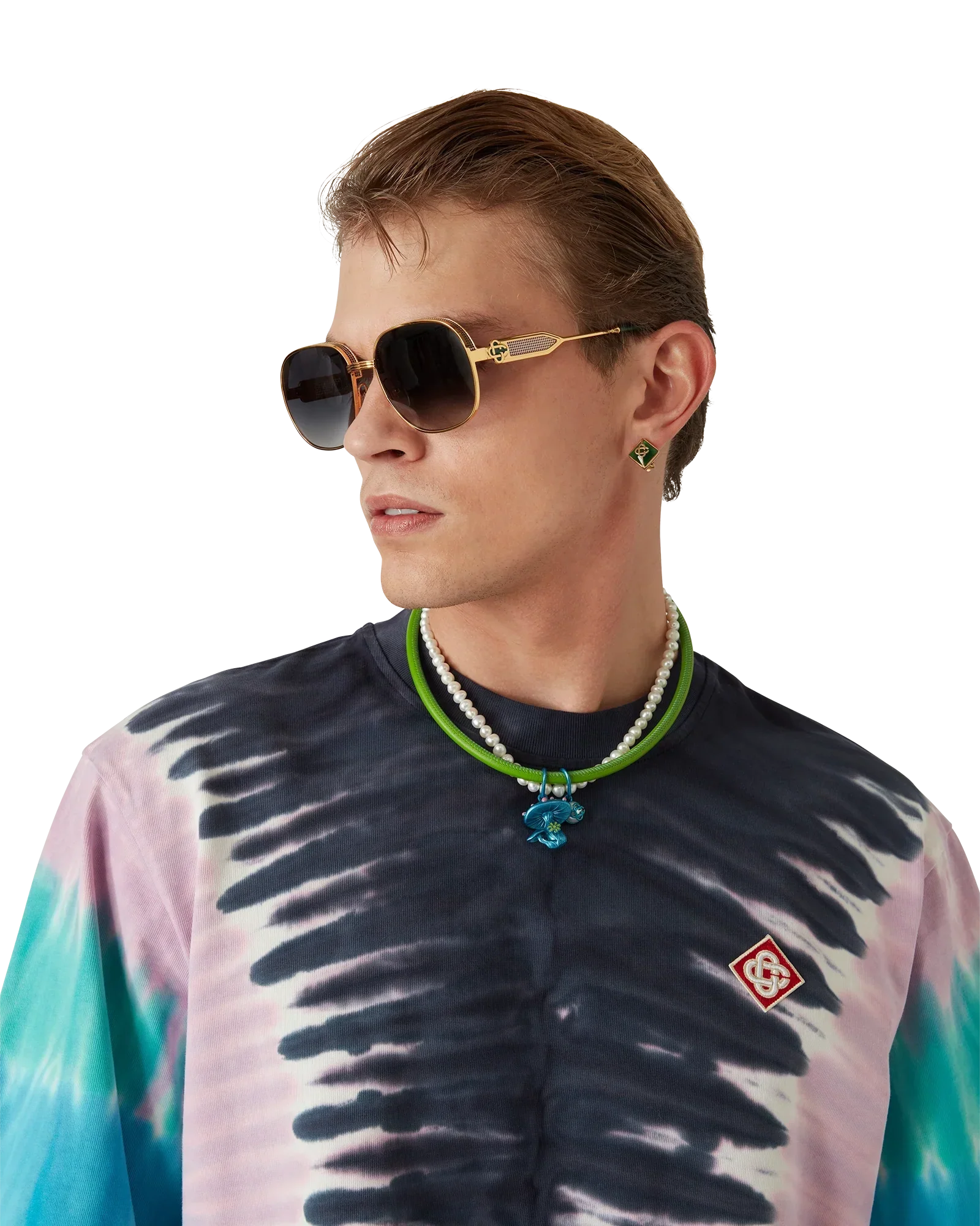 Gradient Tie Dye Short Sleeve T-Shirt | Casablanca Paris | Image 4