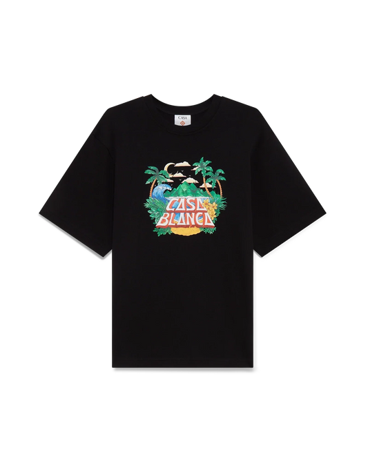Casa Beach Wave Short Sleeve T-Shirt | Casablanca Paris | Image 1