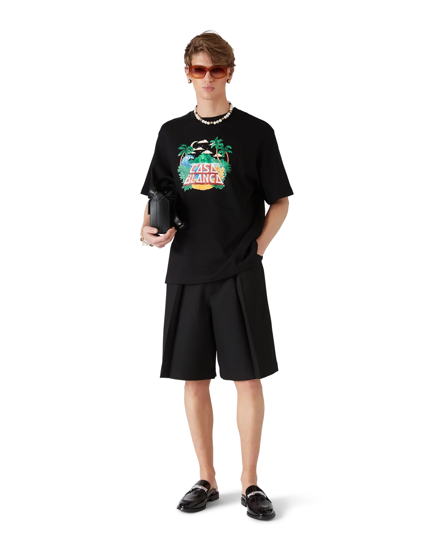 Casa Beach Wave Short Sleeve T-Shirt | Casablanca Paris | Image 2
