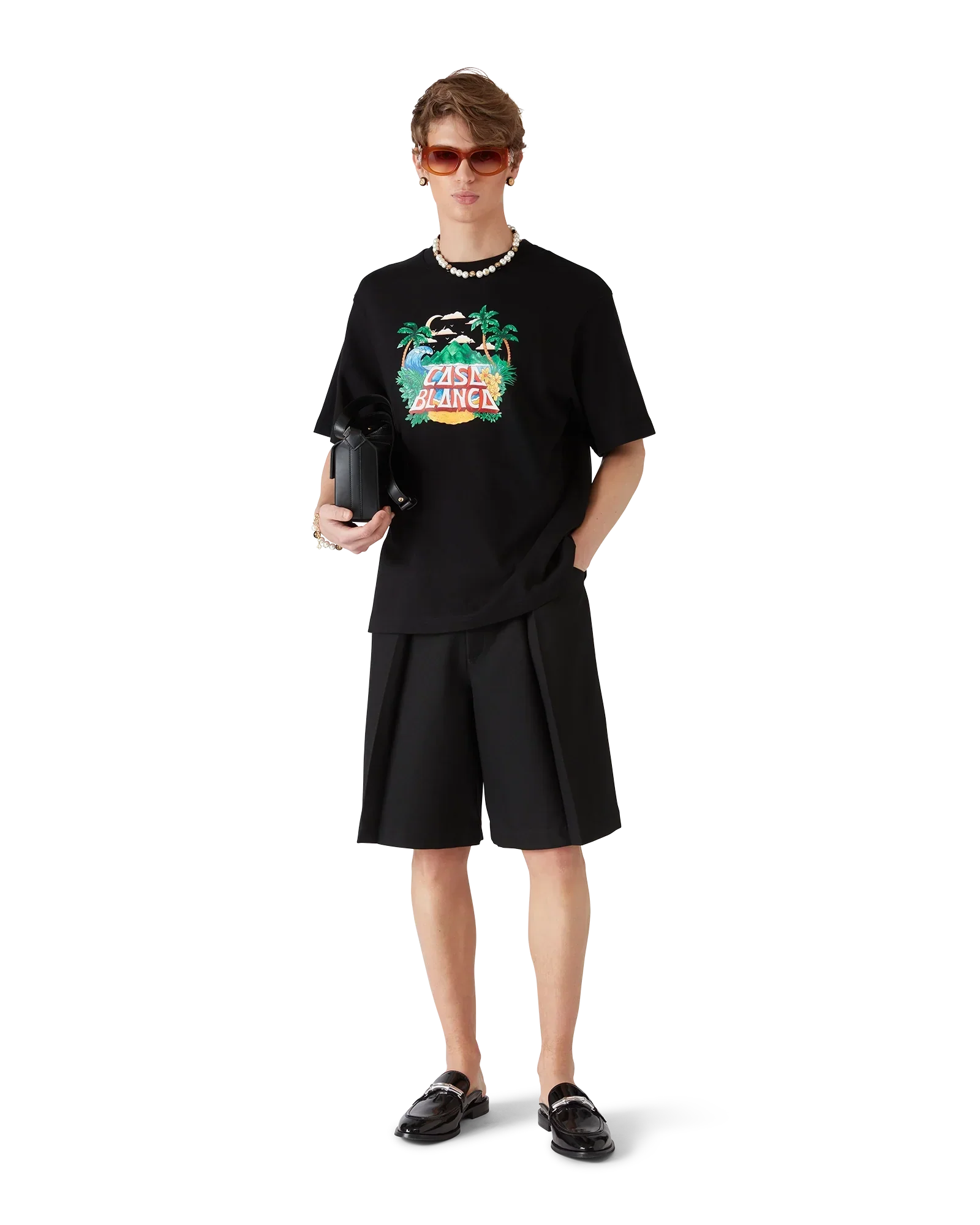 Casa Beach Wave Short Sleeve T-Shirt | Casablanca Paris | Image 2