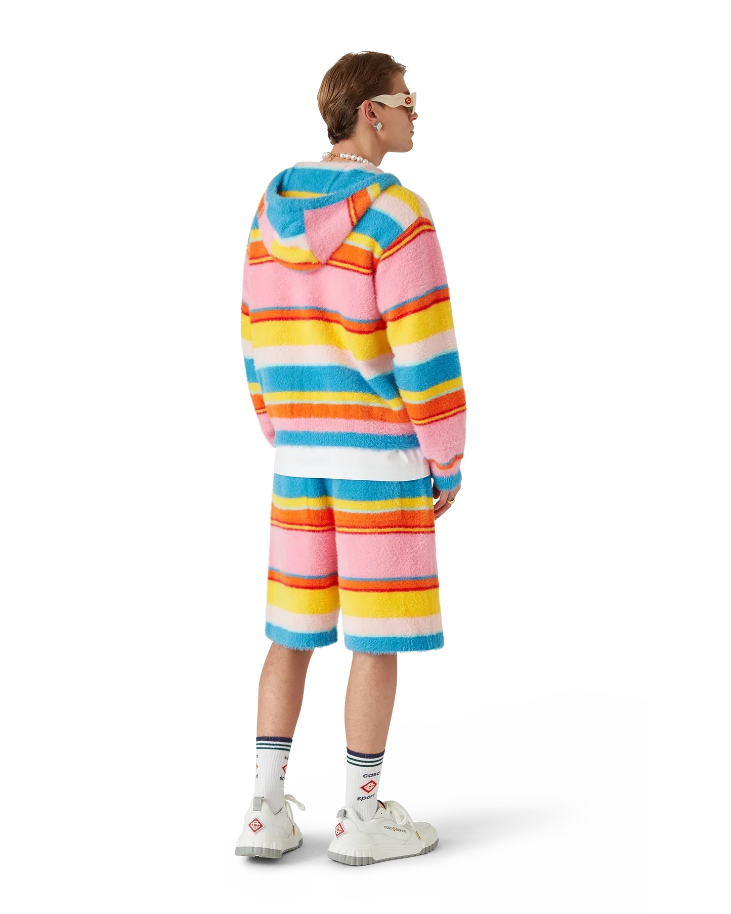 Fluffy Stripe Oversized Shorts | Casablanca Paris | Image 3