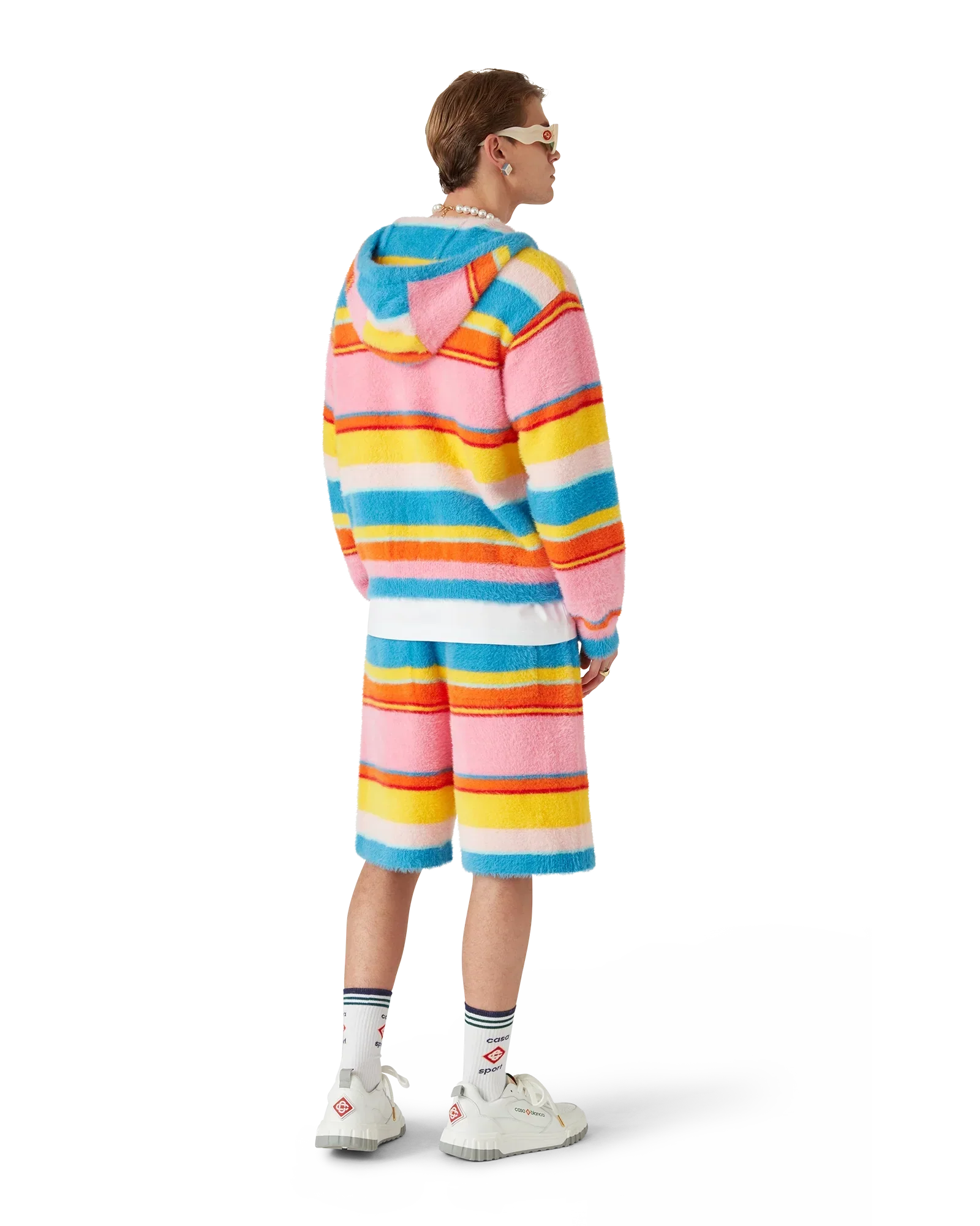 Fluffy Stripe Oversized Shorts | Casablanca Paris | Image 3