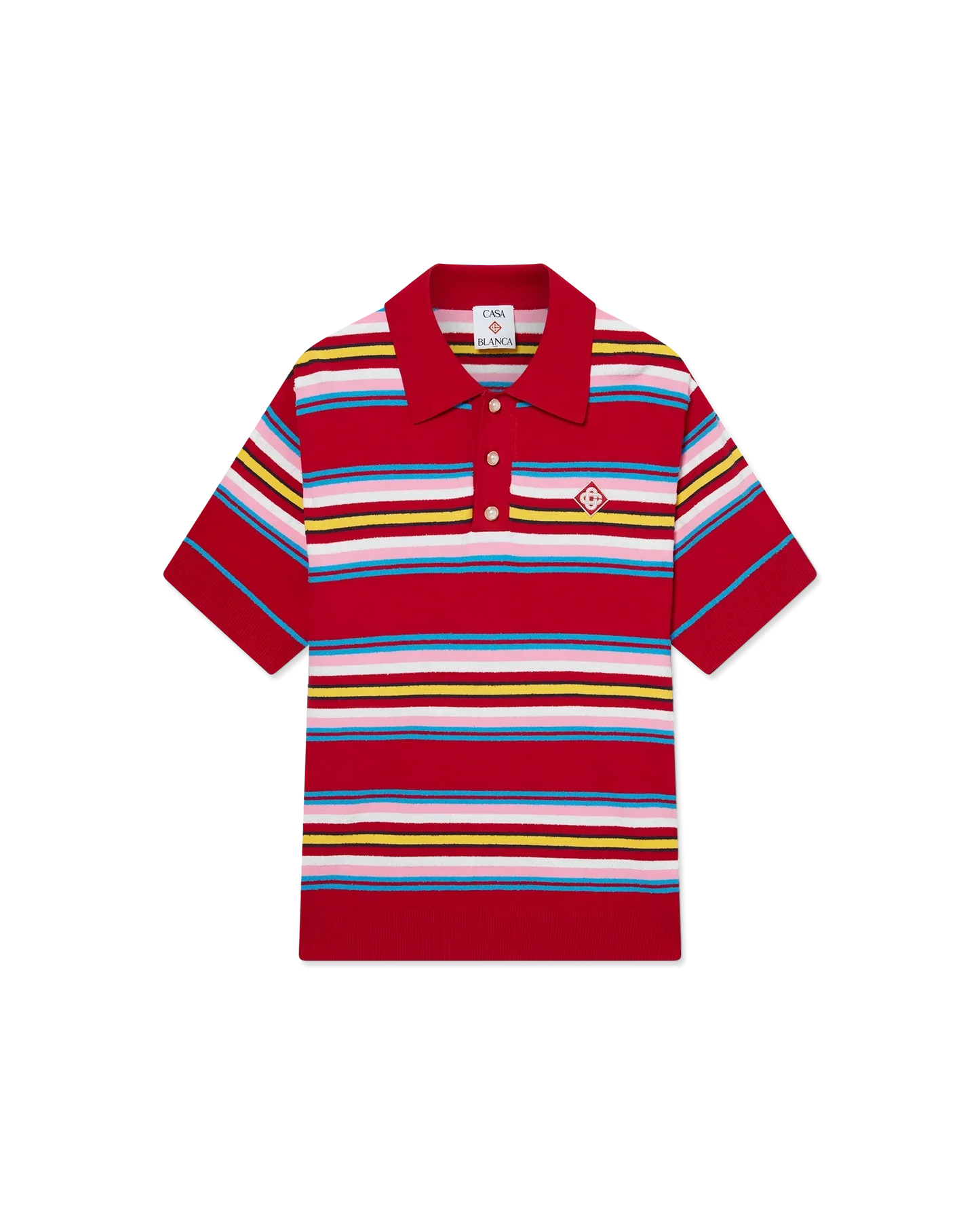 Stripe Oversized Polo Shirt | Casablanca Paris | Image 1