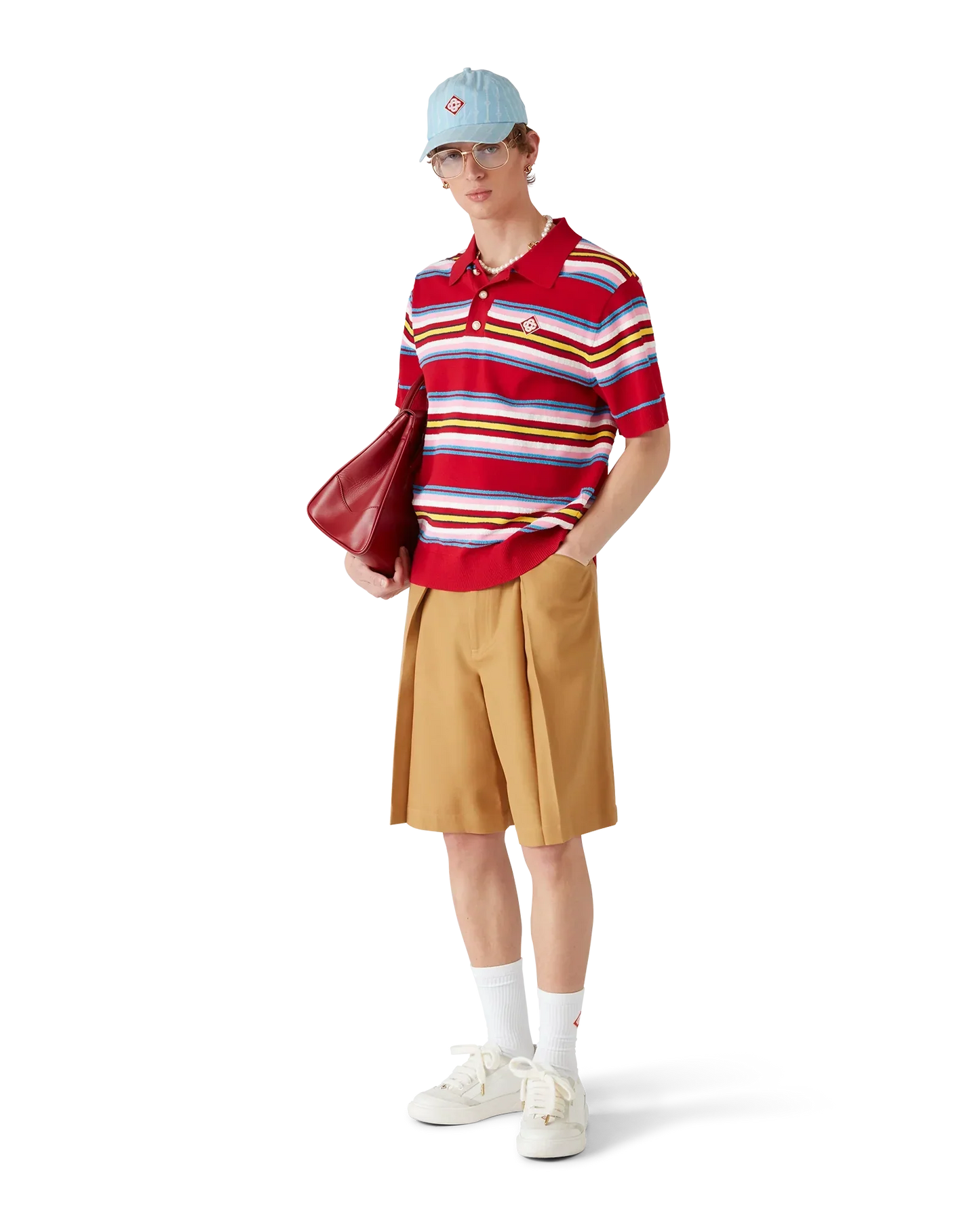 Stripe Oversized Polo Shirt | Casablanca Paris | Image 2