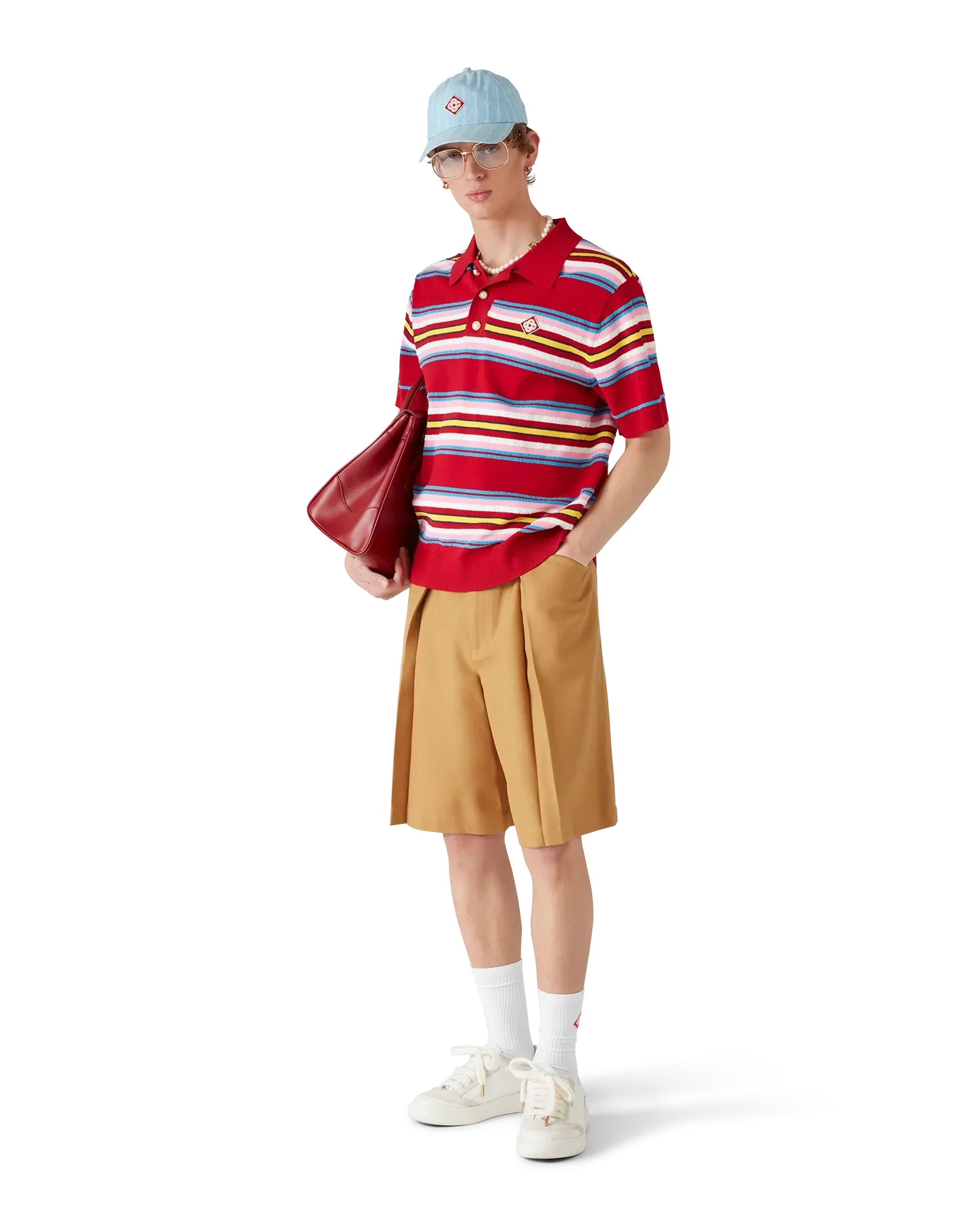 Stripe Oversized Polo Shirt | Casablanca Paris | Image 2