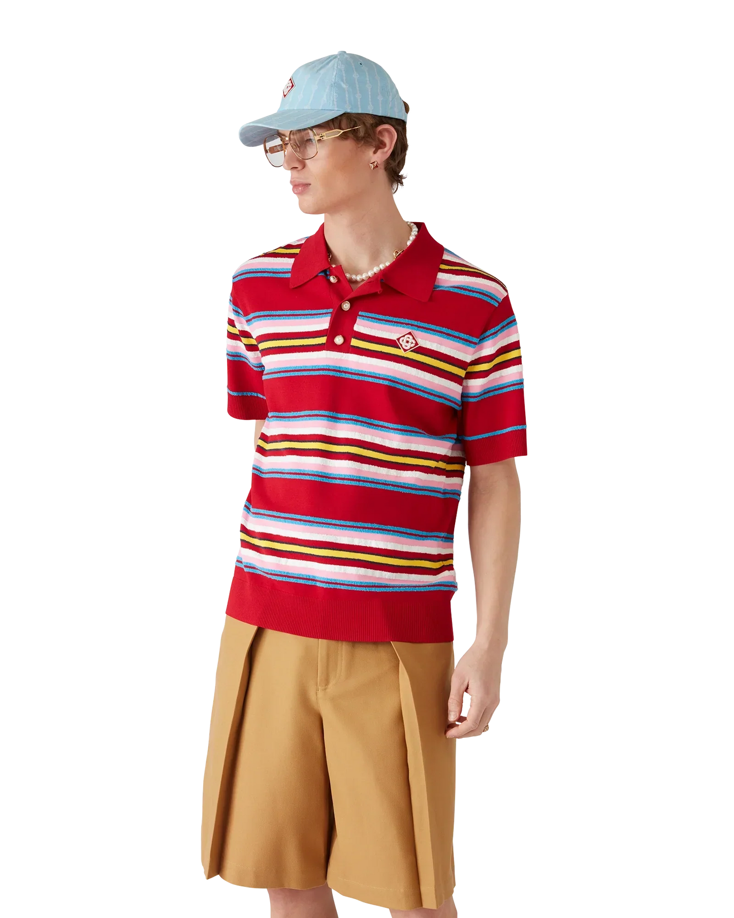 Stripe Oversized Polo Shirt | Casablanca Paris | Image 3