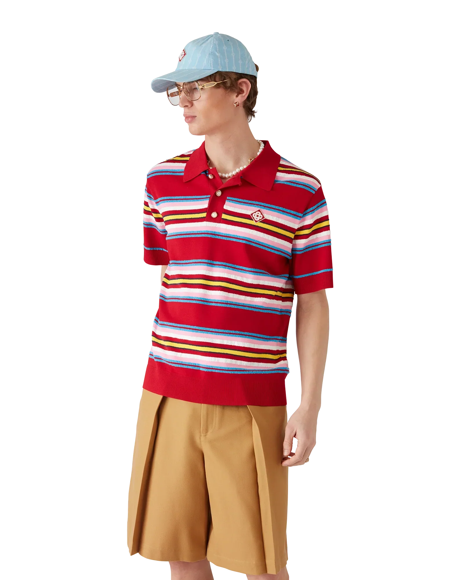 Stripe Oversized Polo Shirt | Casablanca Paris | Image 3