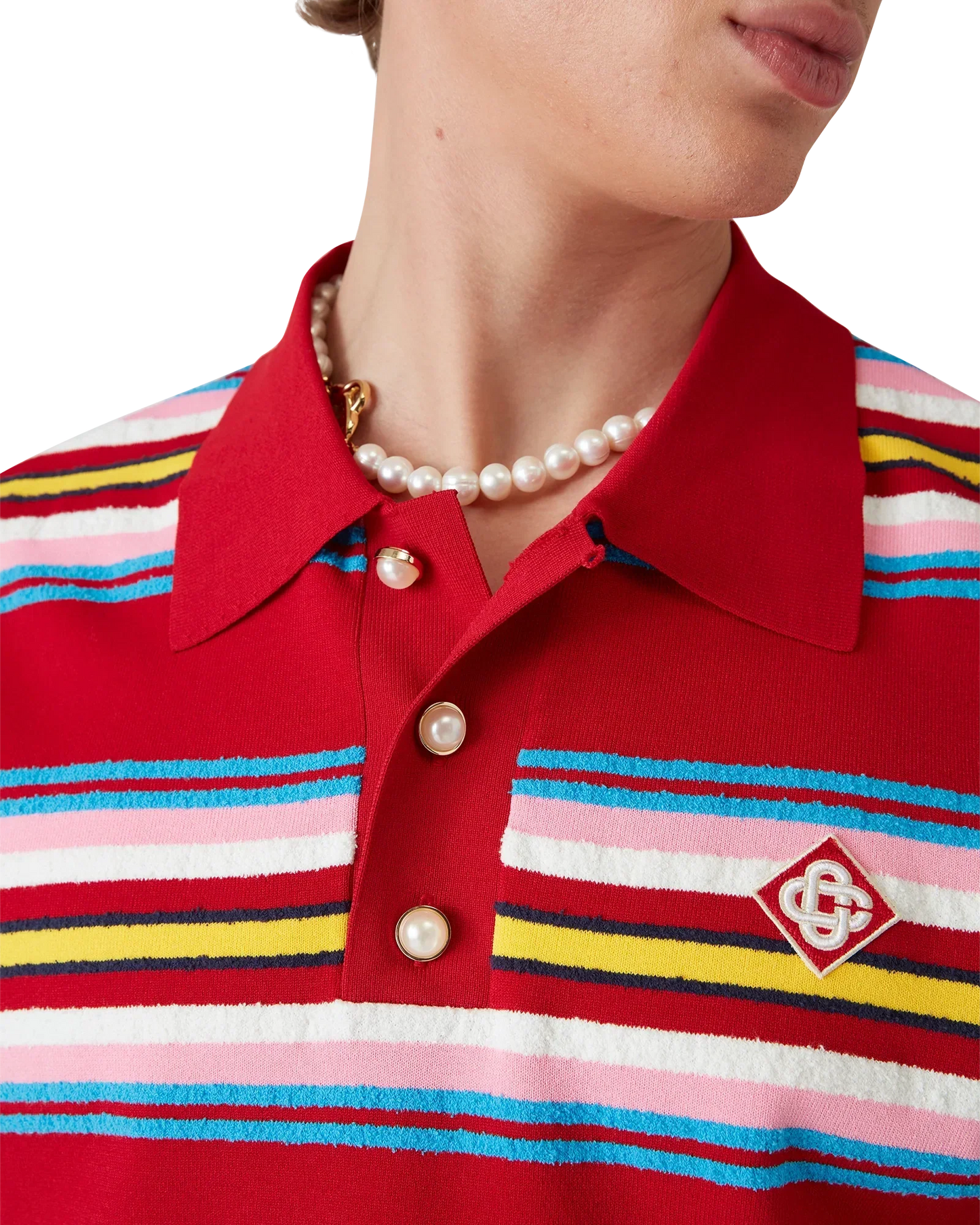 Stripe Oversized Polo Shirt | Casablanca Paris | Image 4