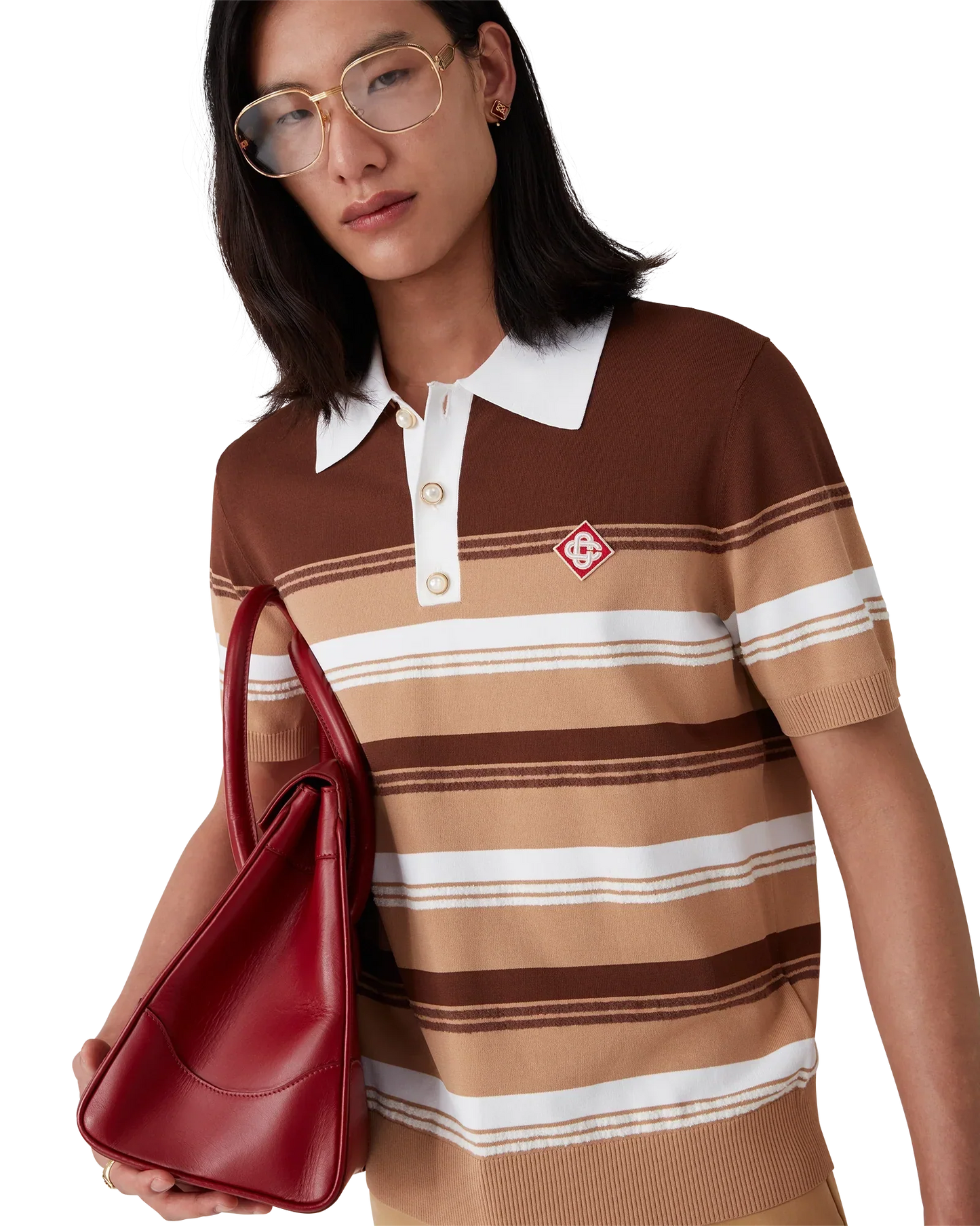 Stripe Polo Shirt | Casablanca Paris | Image 4