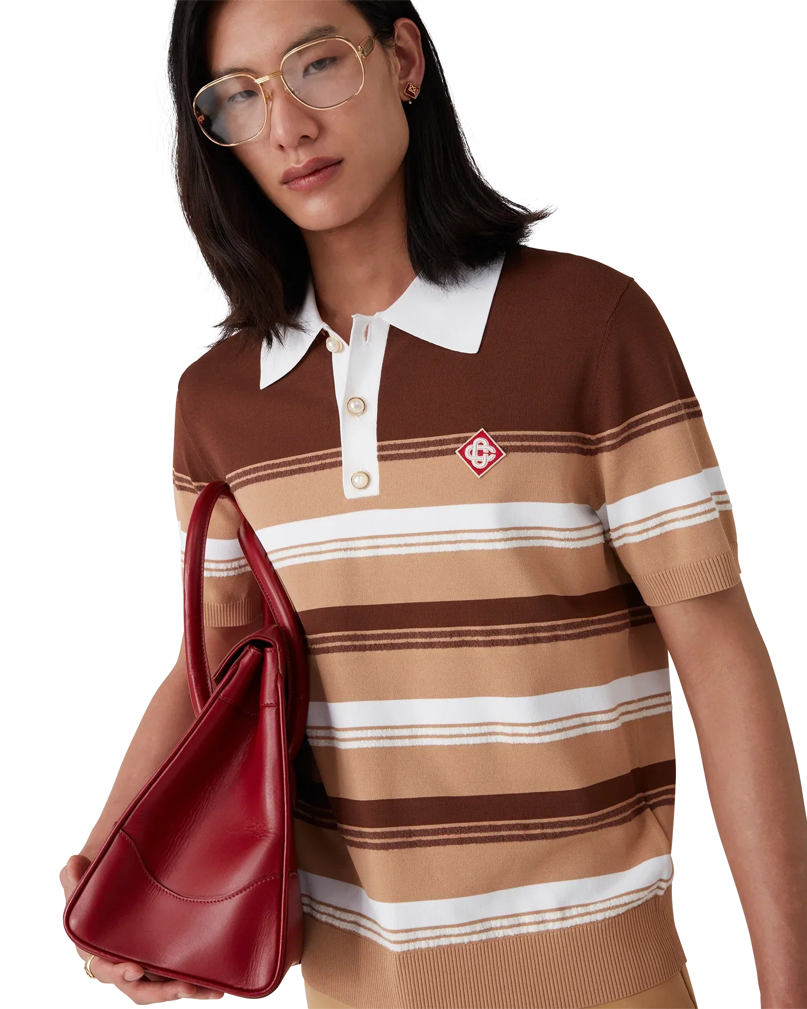 Stripe Polo Shirt | Casablanca Paris | Image 4