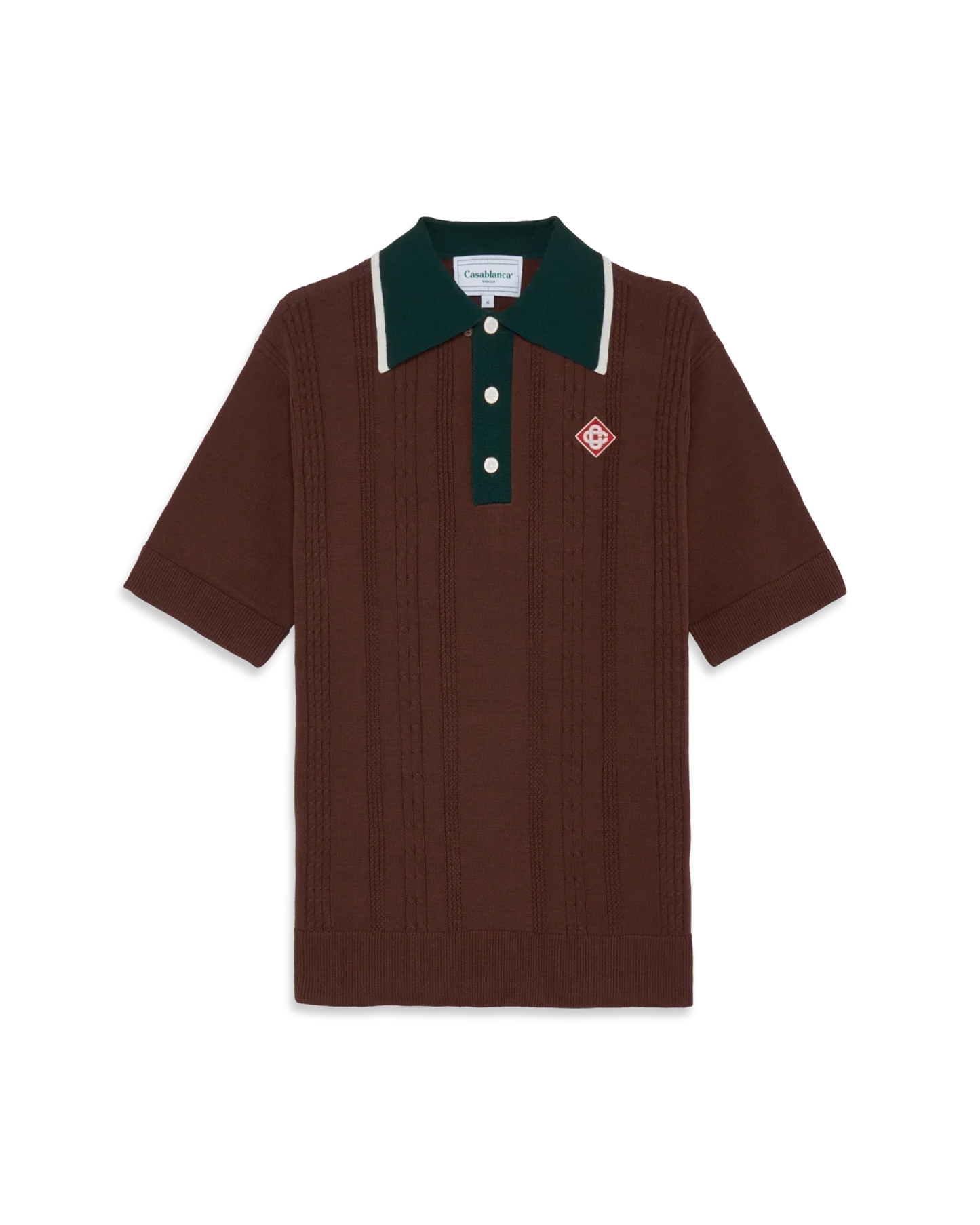 Cable Knit Oversized Polo Shirt | Casablanca Paris | Image 1