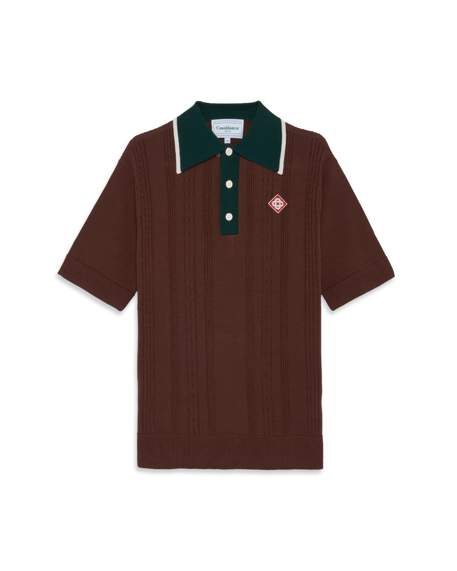 Cable Knit Oversized Polo Shirt | Casablanca Paris | Image 1