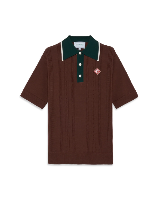 Cable Knit Oversized Polo Shirt | Casablanca Paris | Image 1