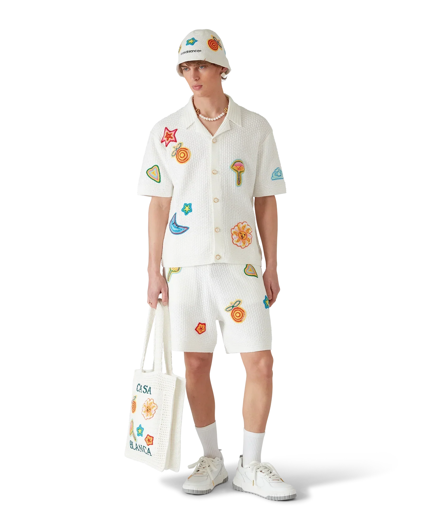 Motif Crochet Shorts | Casablanca Paris | Image 2