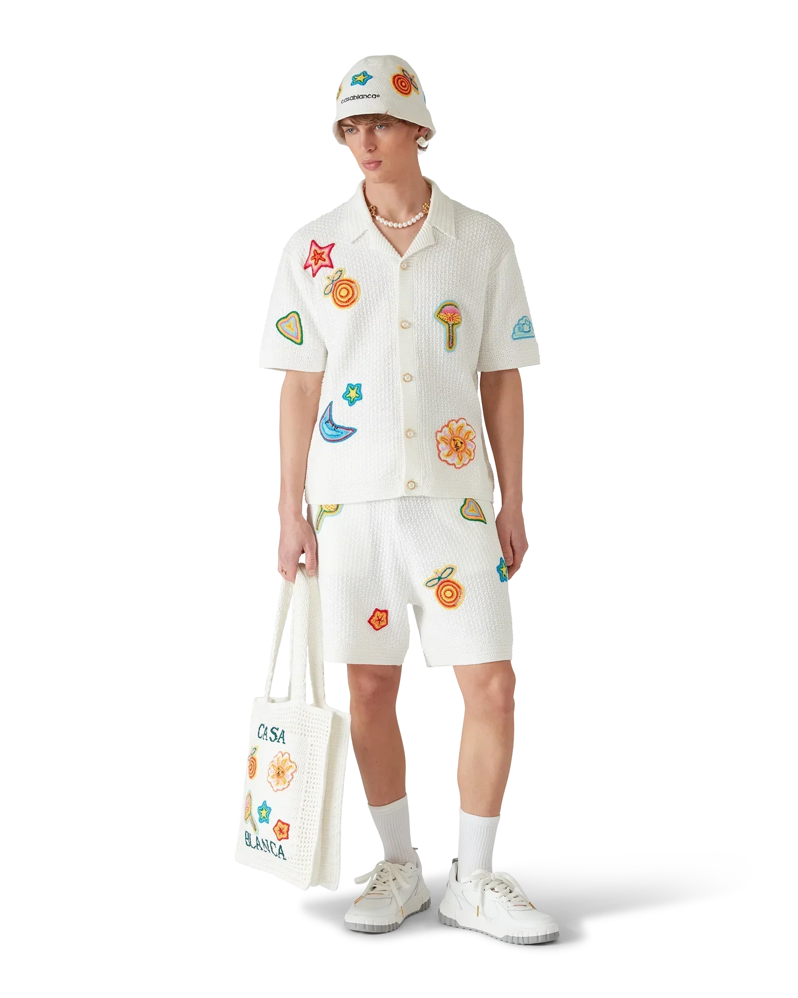Motif Crochet Shorts | Casablanca Paris | Image 2