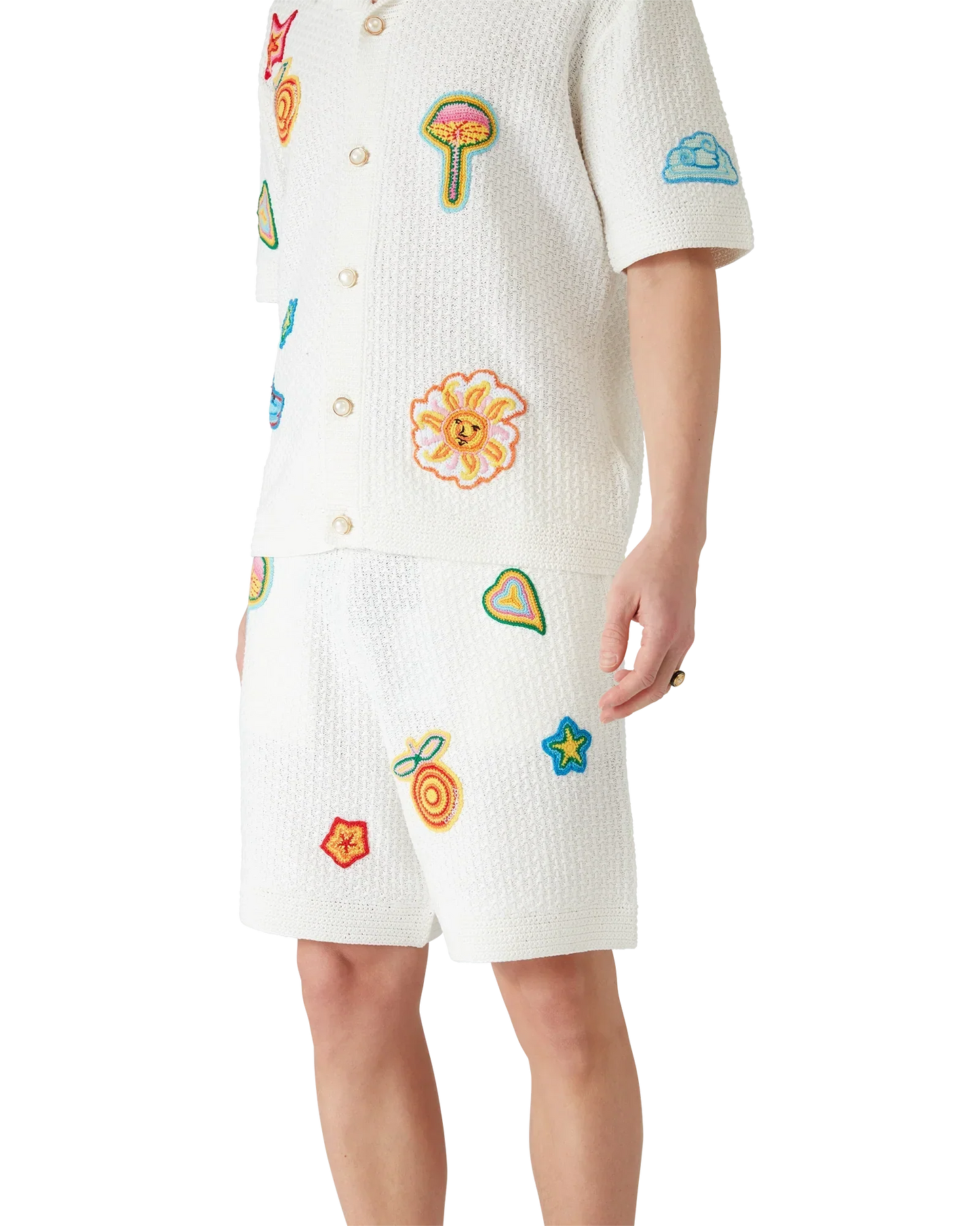 Motif Crochet Shorts | Casablanca Paris | Image 3