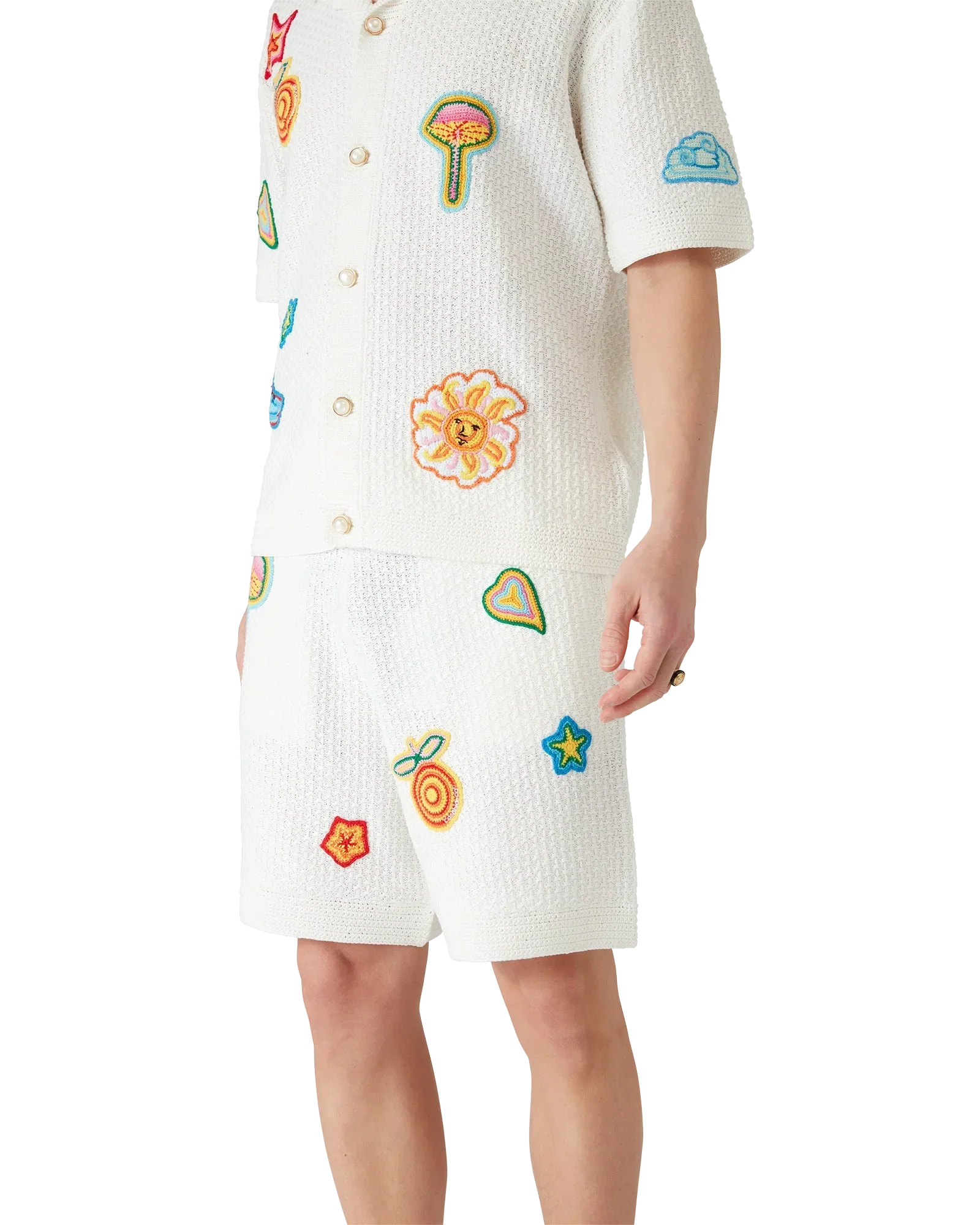 Motif Crochet Shorts | Casablanca Paris | Image 3