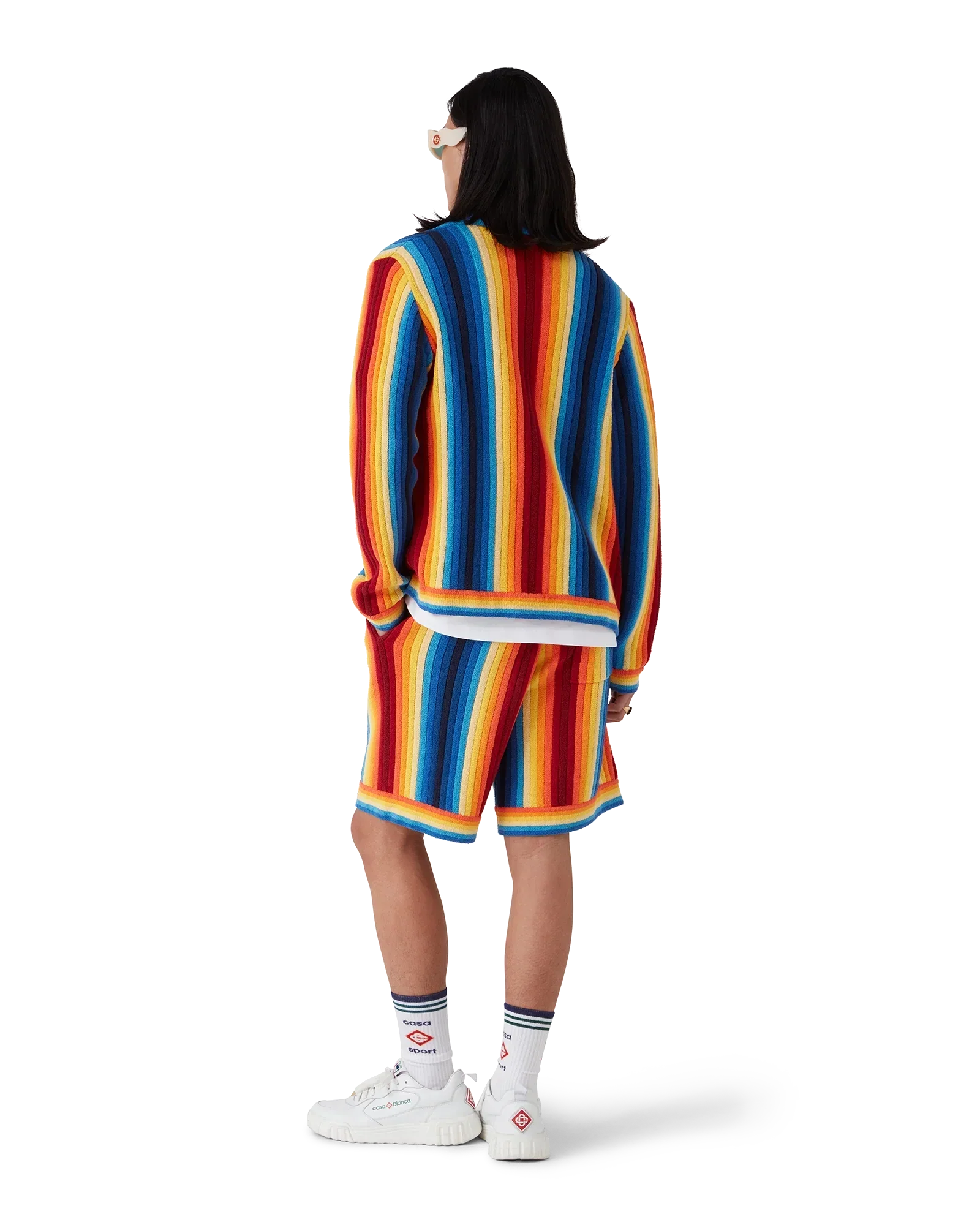 Gradient Stripe Towelling Shorts | Casablanca Paris | Image 3