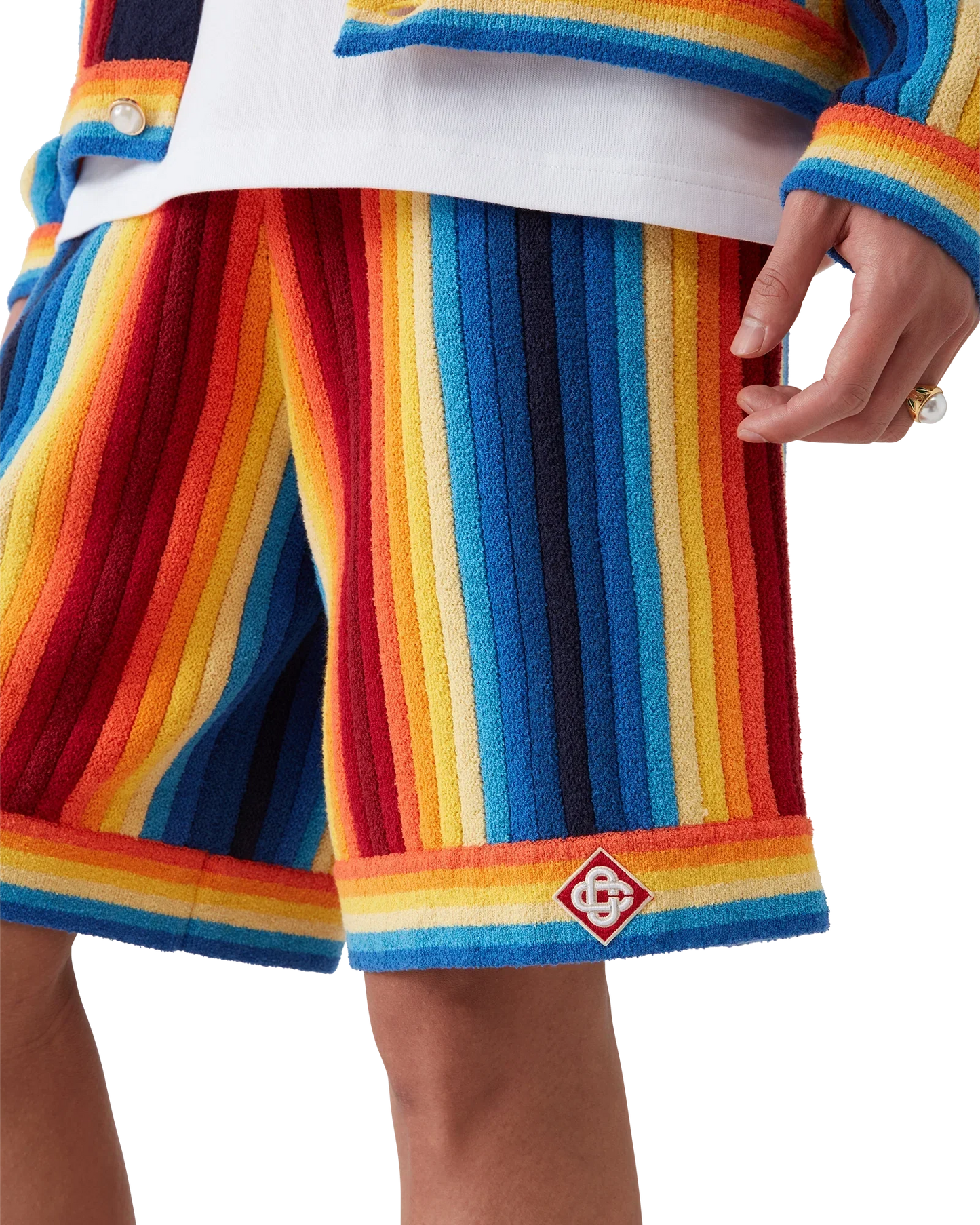 Gradient Stripe Towelling Shorts | Casablanca Paris | Image 5