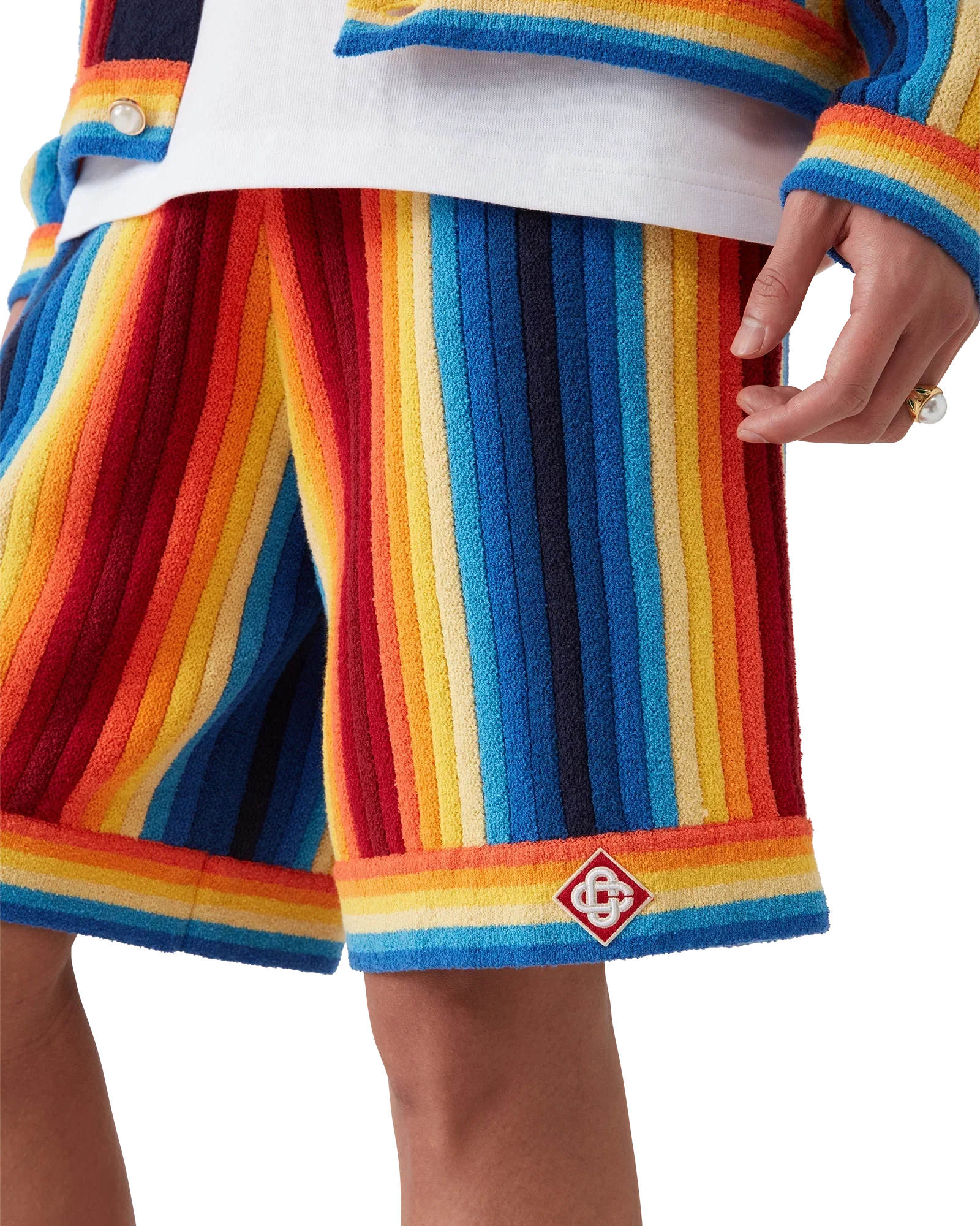 Gradient Stripe Towelling Shorts | Casablanca Paris | Image 5
