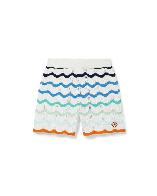 Gradient Wave Crochet Shorts | Casablanca Paris | Image 1
