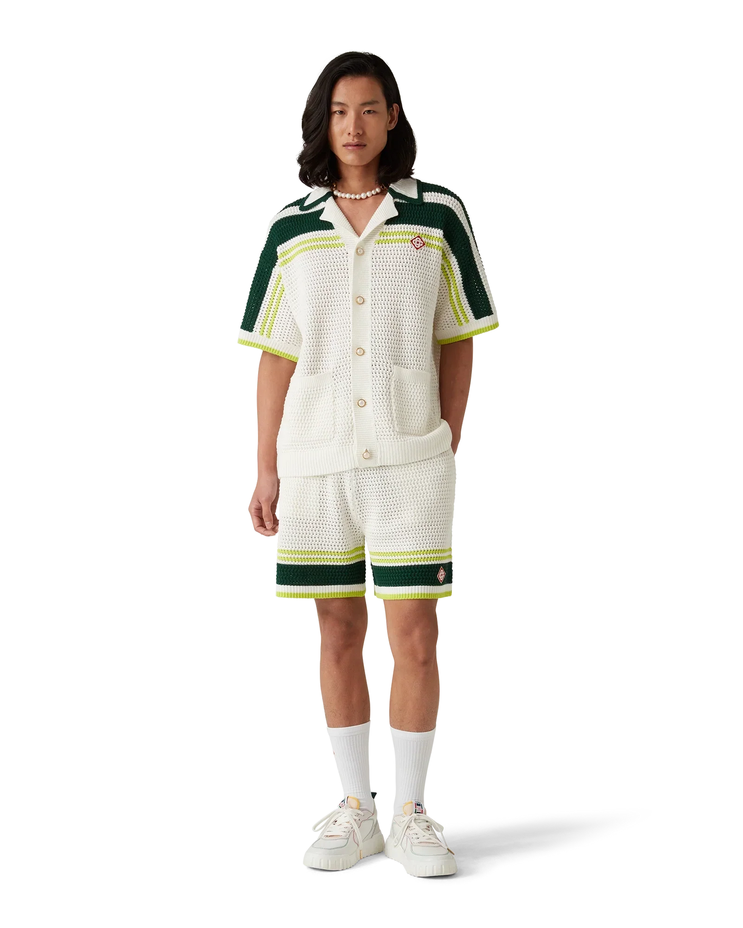 Tennis Short Sleeve Crochet Shirt | Casablanca Paris | Image 2