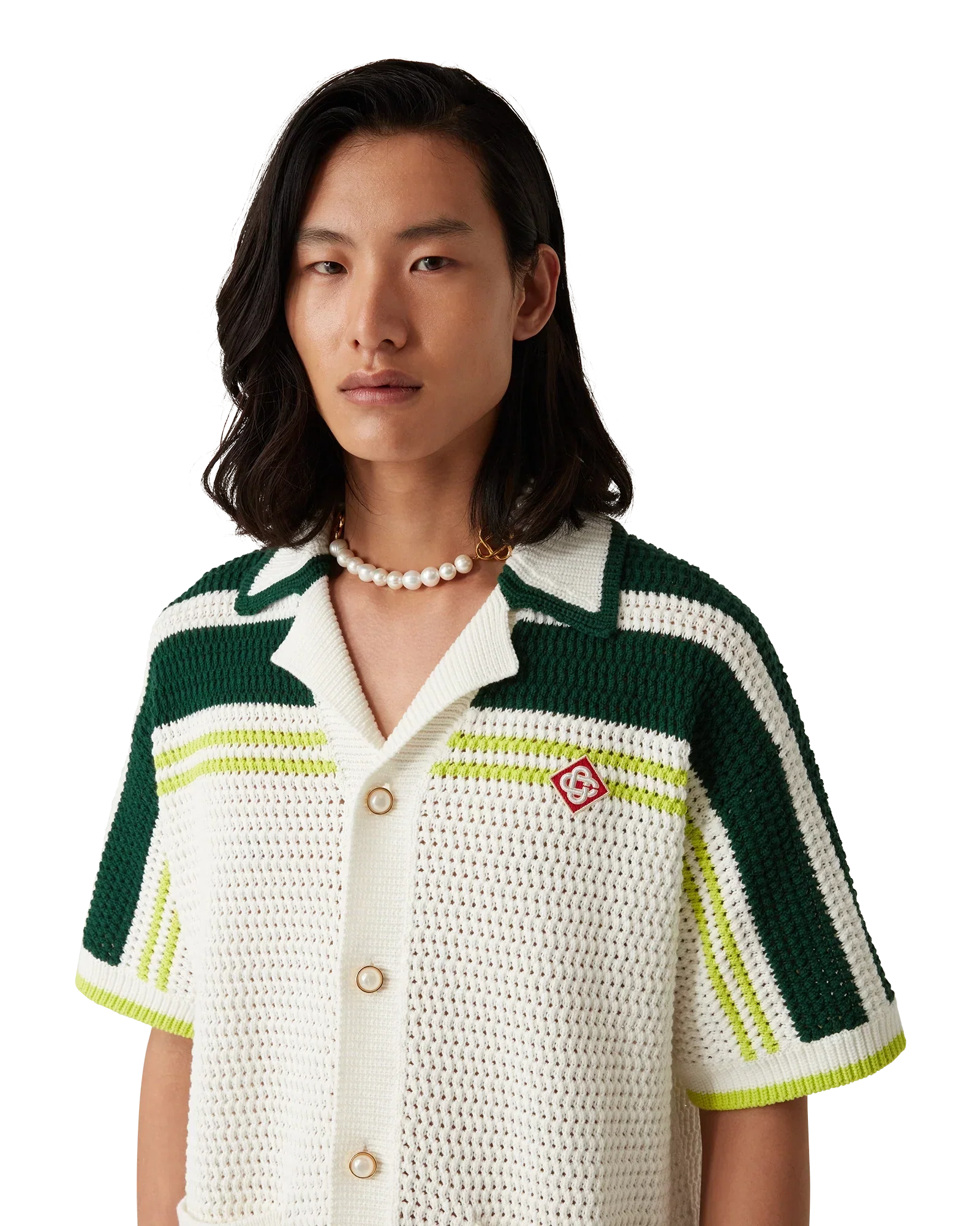Tennis Short Sleeve Crochet Shirt | Casablanca Paris | Image 5