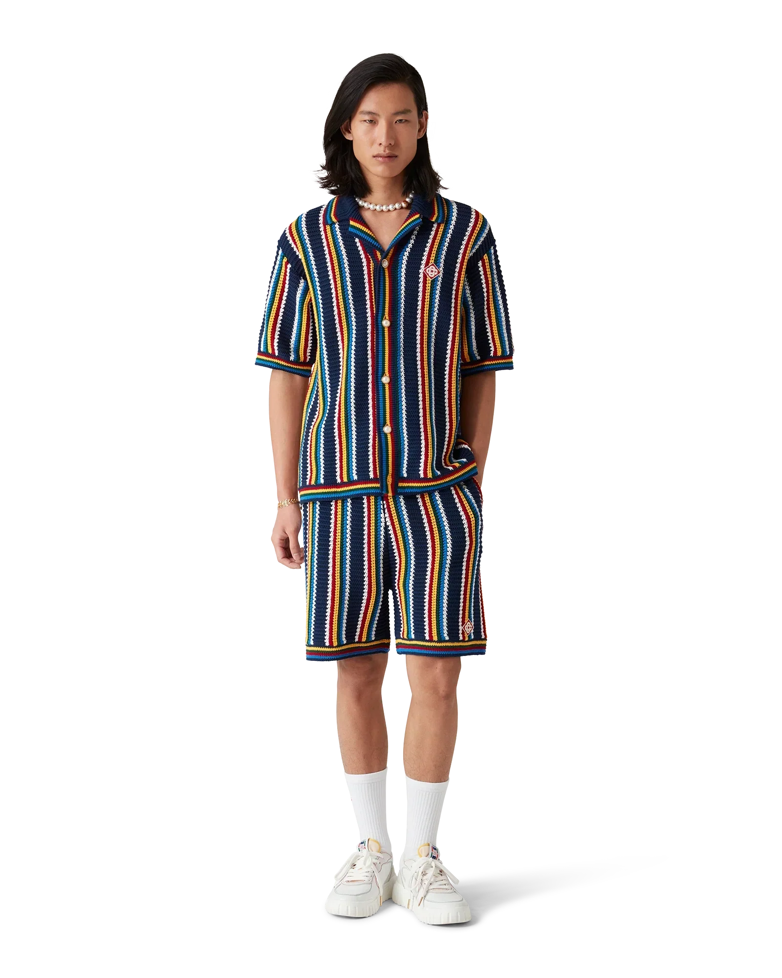 Crochet Stripe Shorts | Casablanca Paris | Image 2