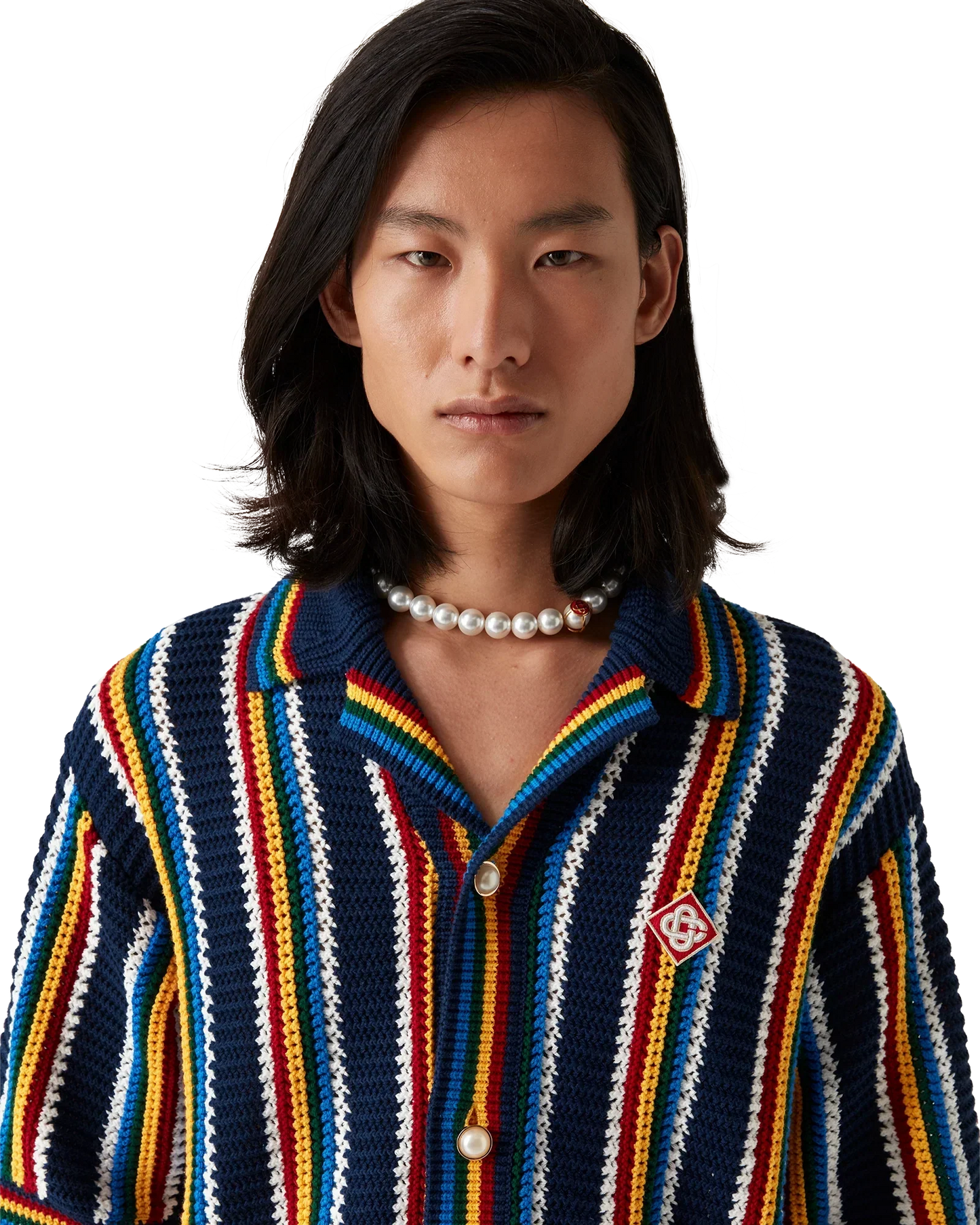 Crochet Stripe Shorts | Casablanca Paris | Image 5